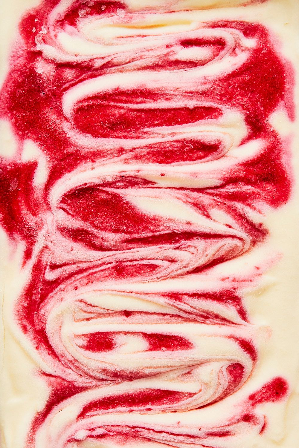 Macro shot of raspberry ripple ice-cream