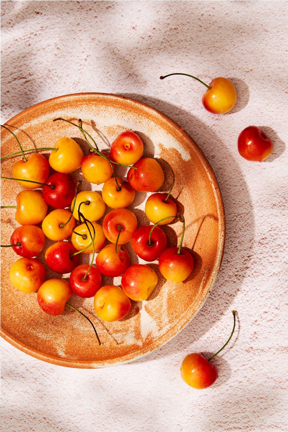 Cherries on a plate