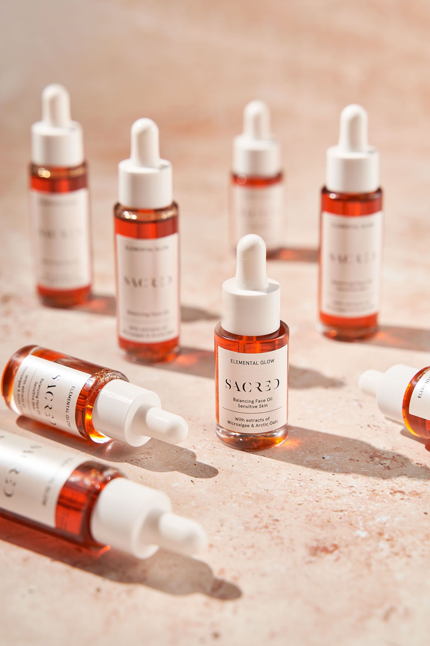 Face oils product shot for Sacred