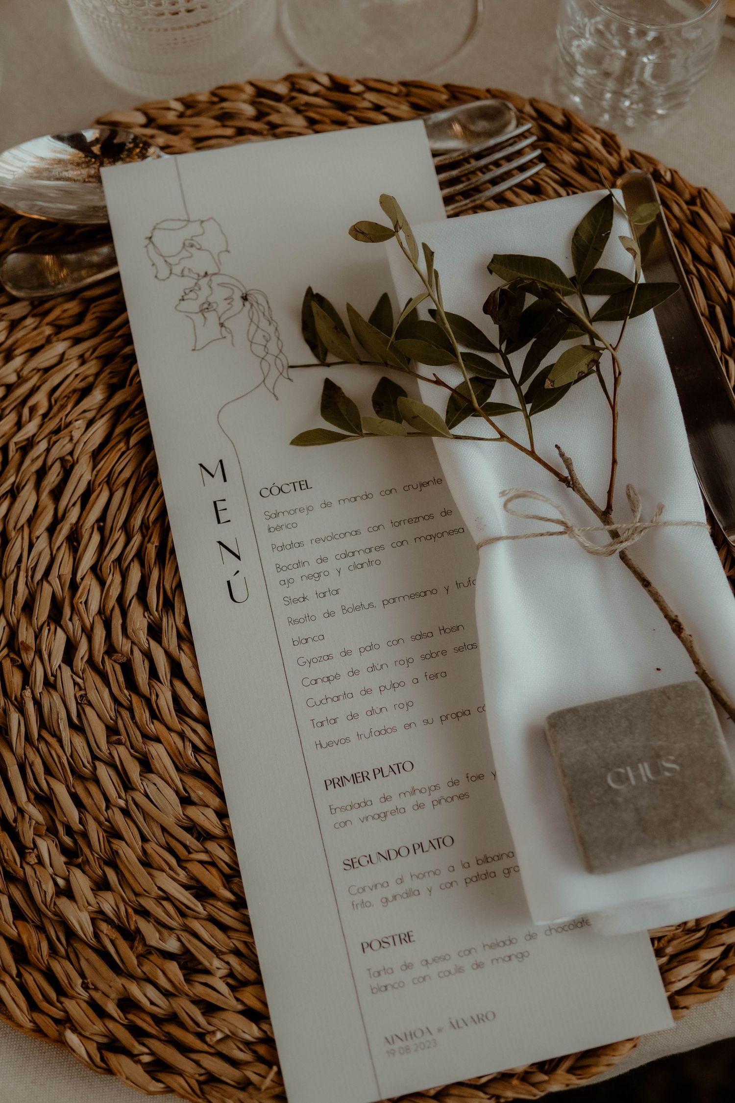 Papelería y menú de boda – fotógrafo de bodas Madrid