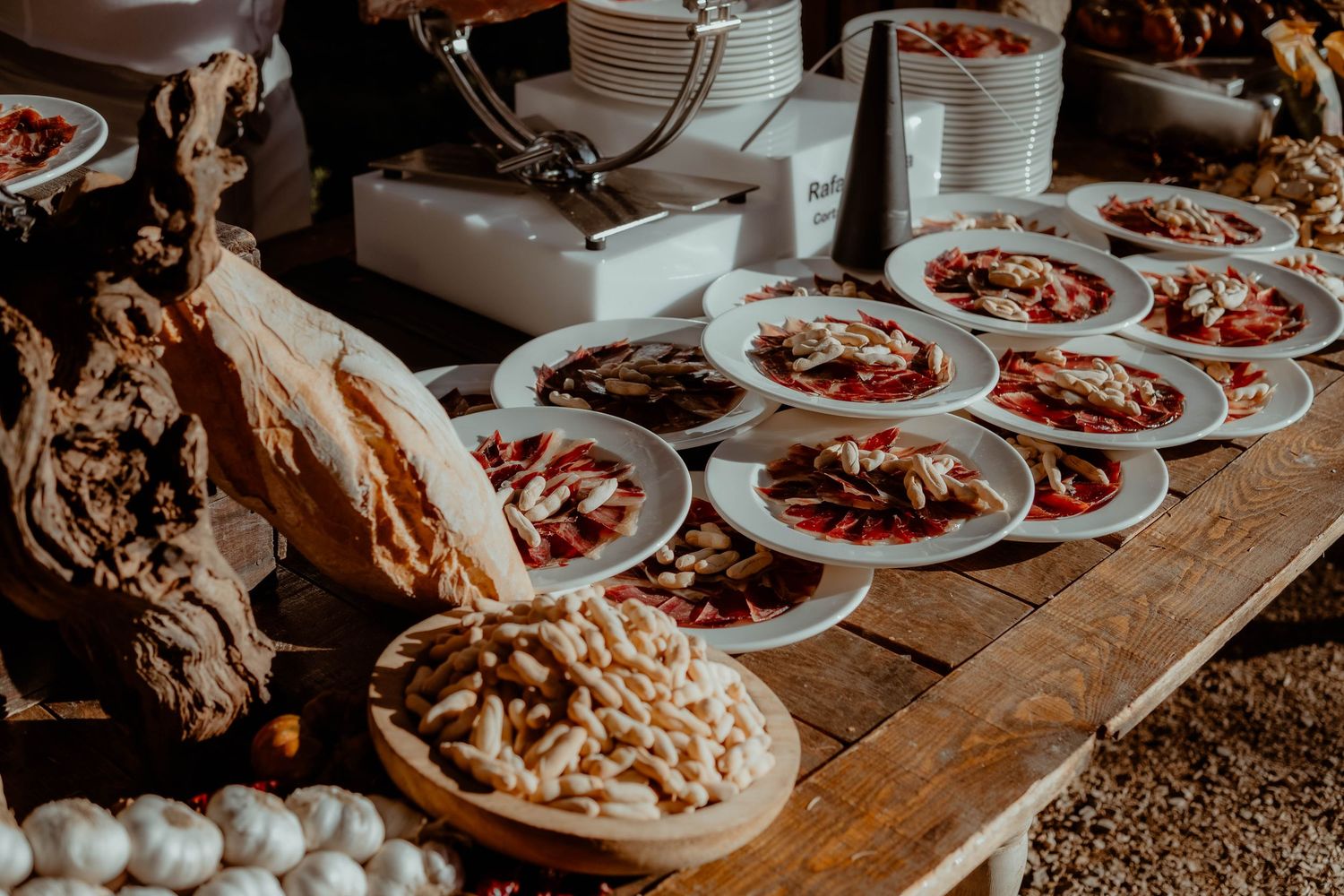 Detalles de comida en banquete de boda – fotografía de bodas Madrid