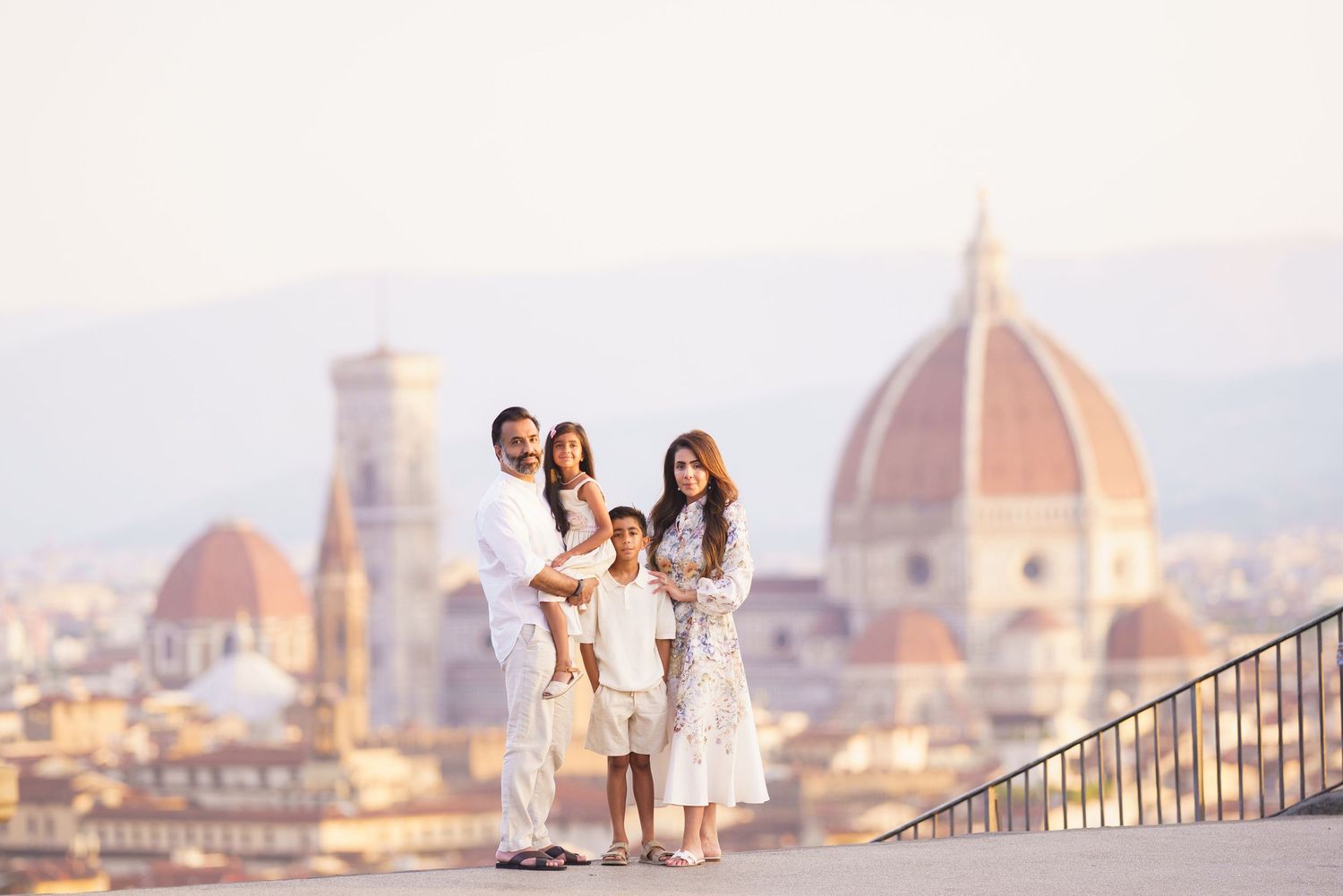 family photos Duomo Florence sunrise
