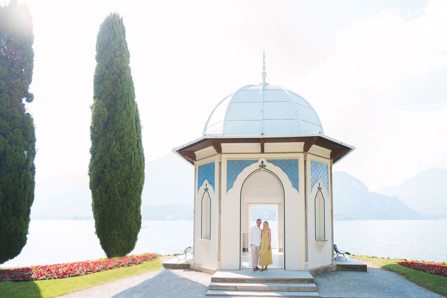 marriage proposal inside Villa Melzi  Bellagio Lake Como