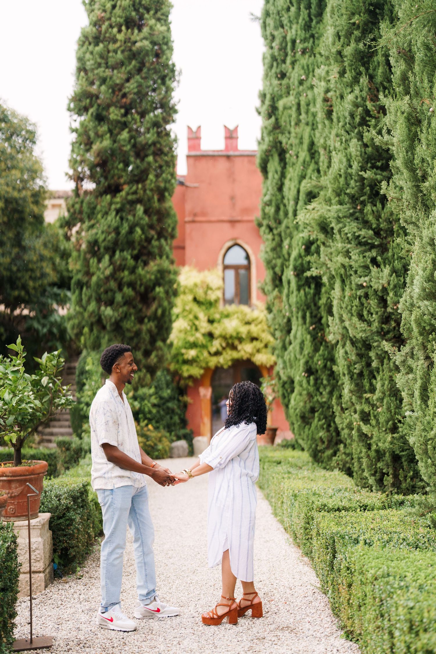 Proposal engagement and wedding photographer Italy Verona capturing natural emotional moments