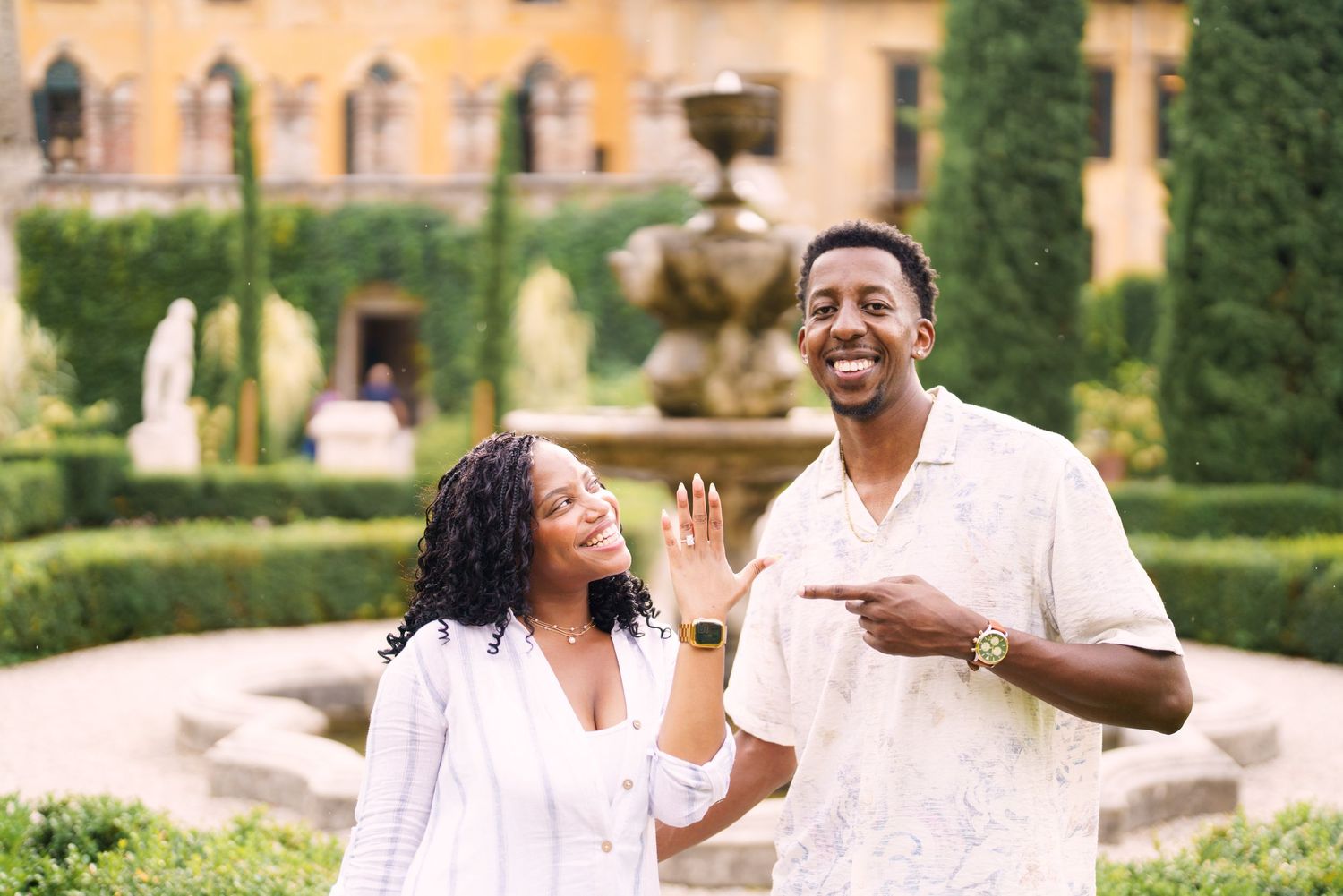 Proposal engagement and wedding photographer Italy Verona capturing natural emotional moments