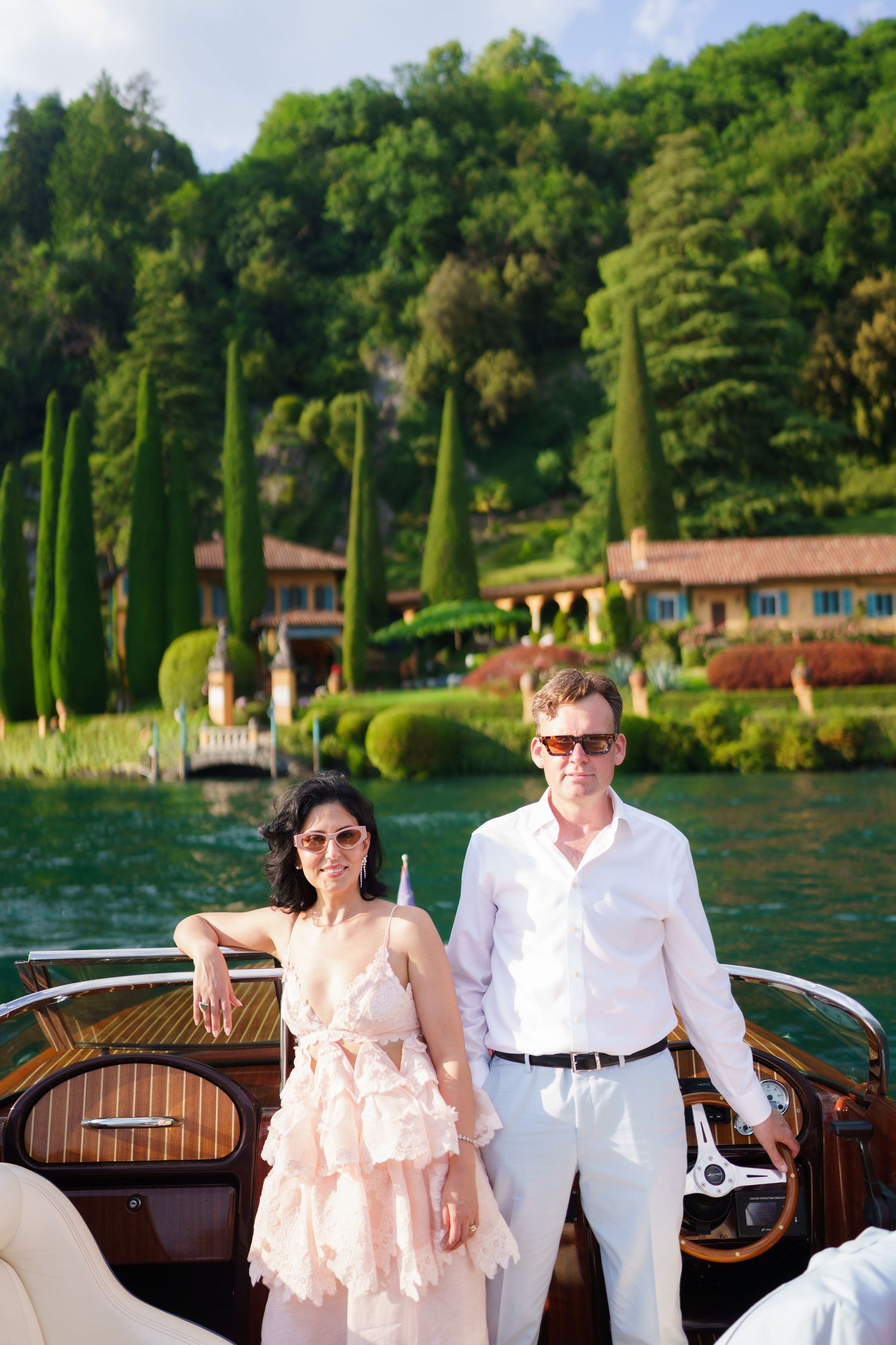 luxury lake como photographer classic wooden boat