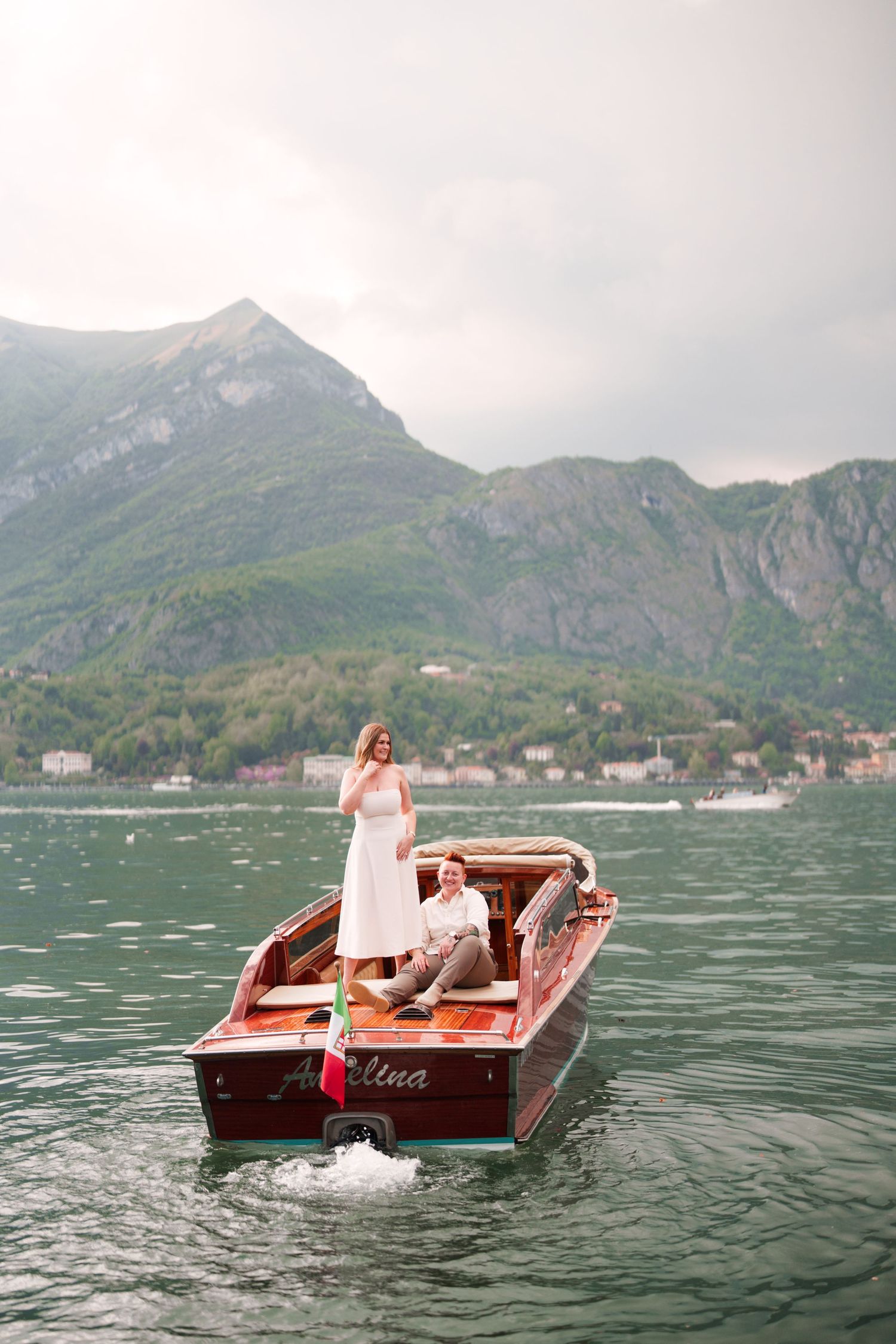 proposal on lake como varenna elegant photoshoot same sex couple