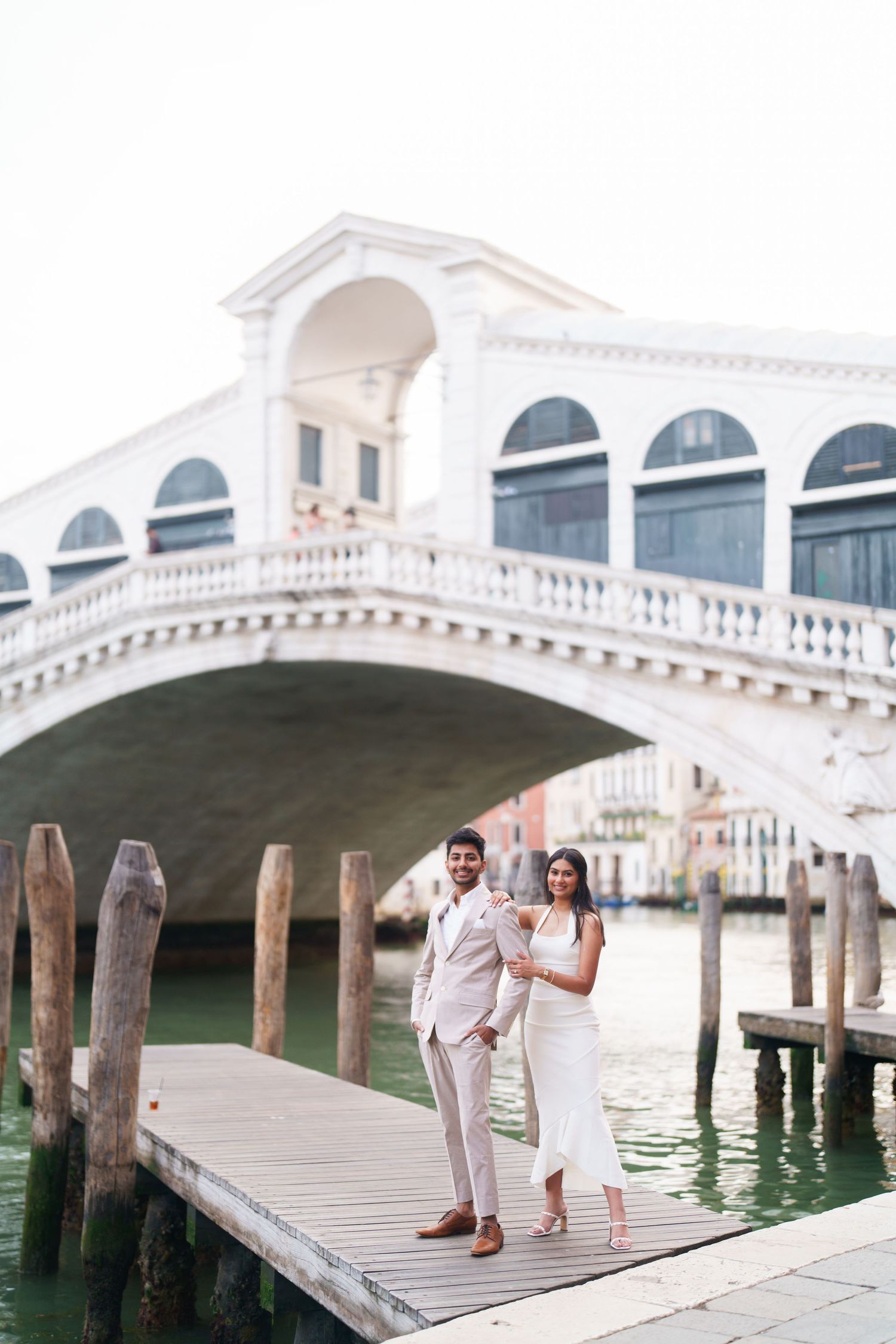 Iconic Rialto Bridge in Venice, Italy