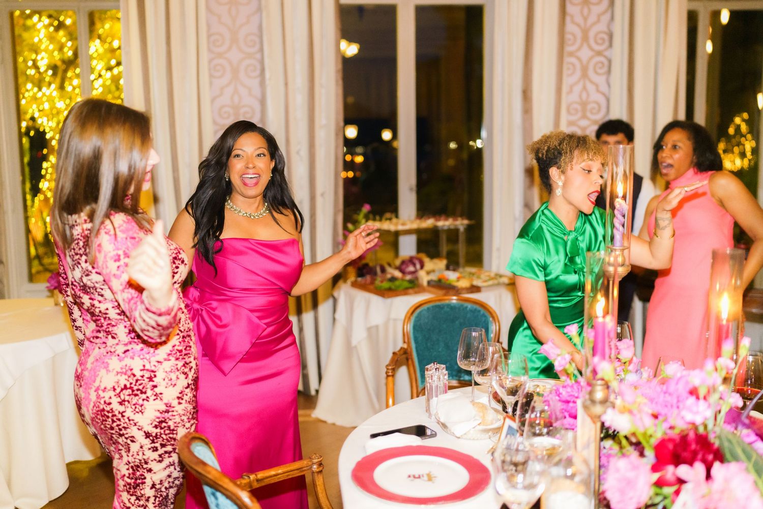 Candlelight dinner styling at Hotel Flori Como Lake celebration