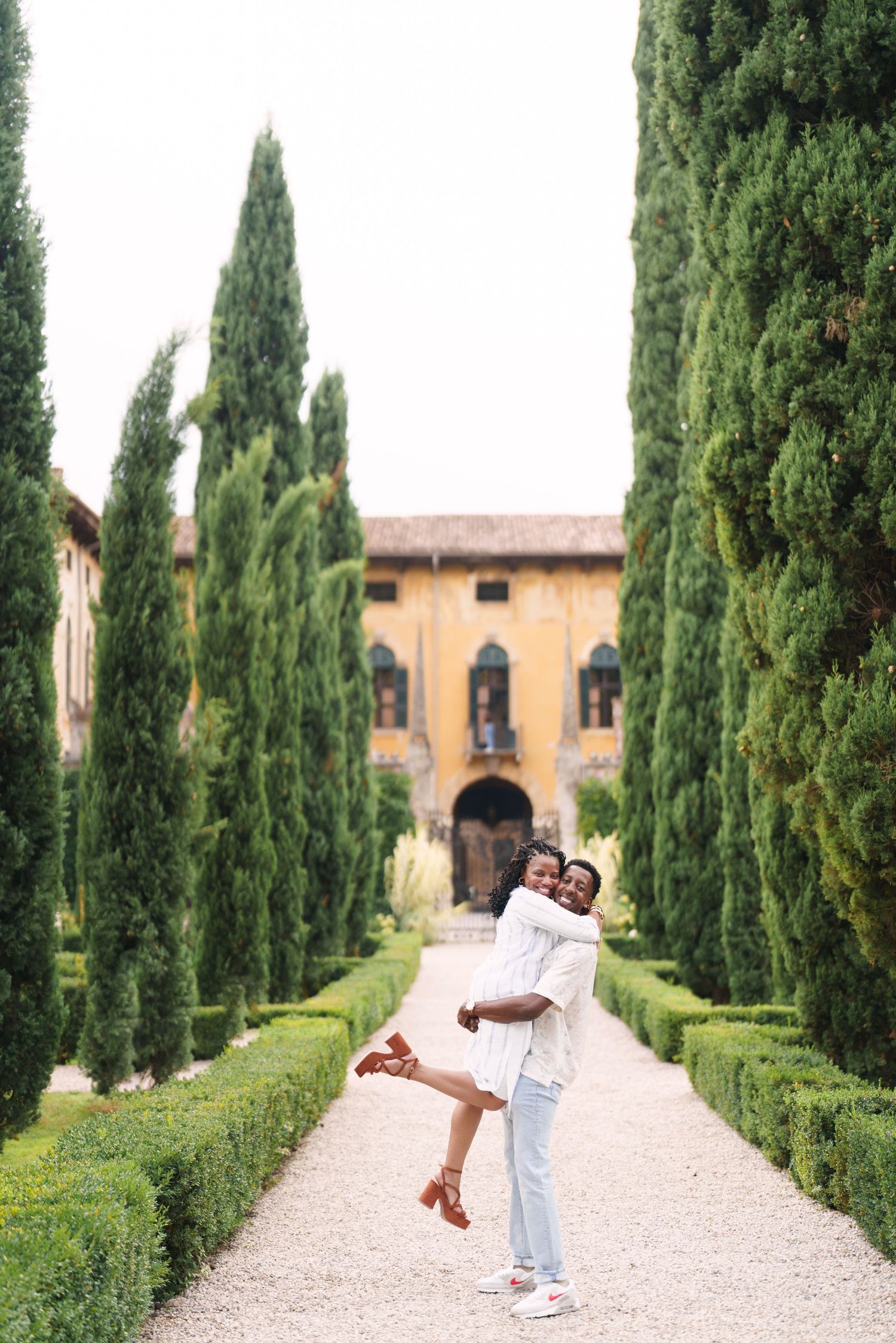 Proposal engagement and wedding photographer Italy Verona capturing natural emotional moments
