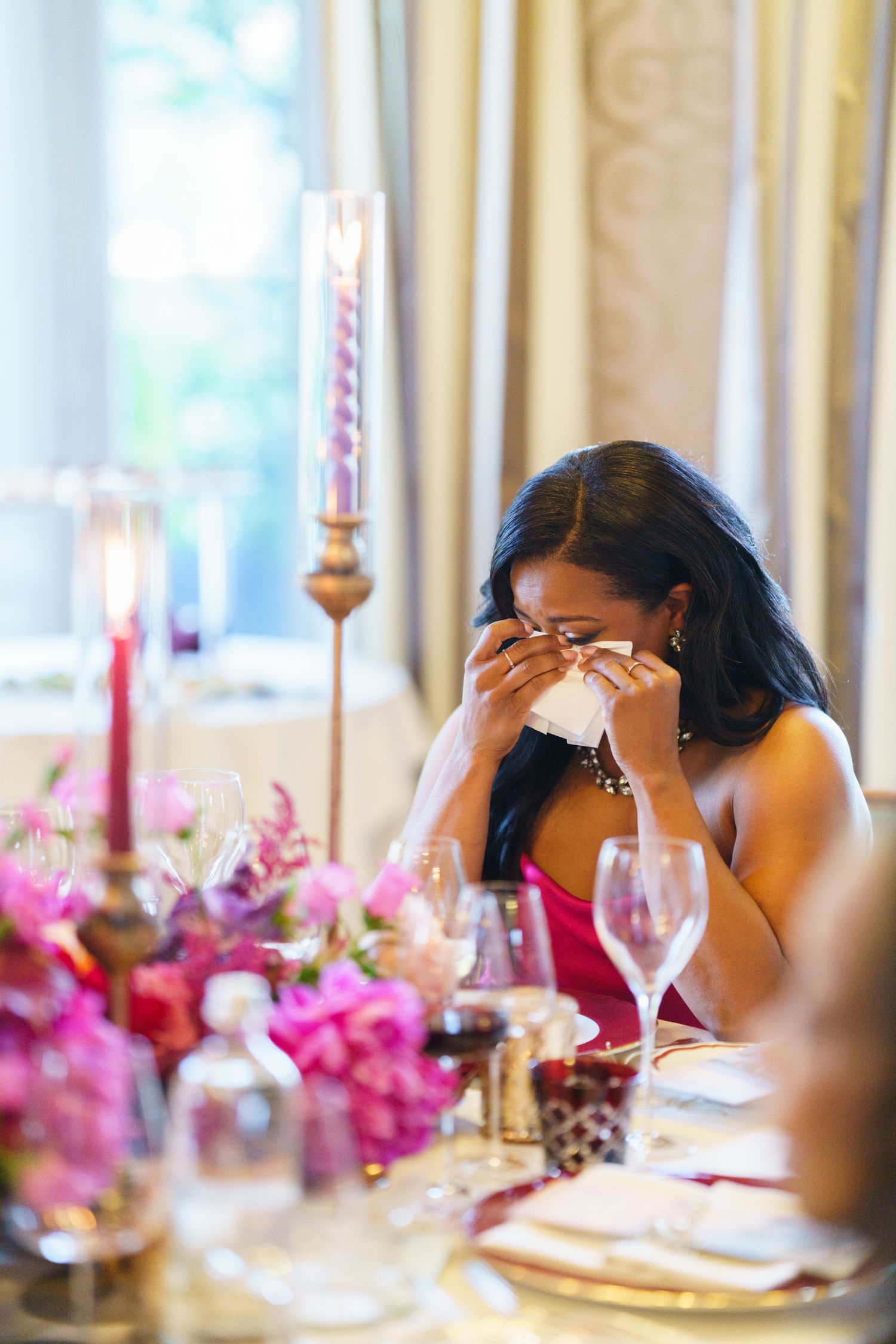 Candlelight dinner styling at Hotel Flori Como Lake celebration