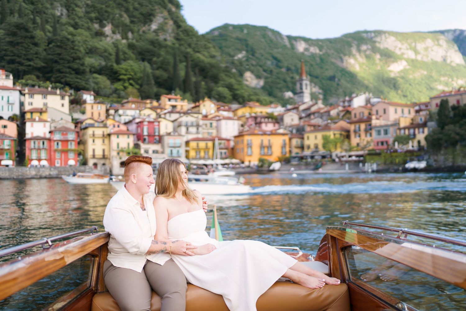 proposal on lake como varenna elegant photoshoot same sex couple