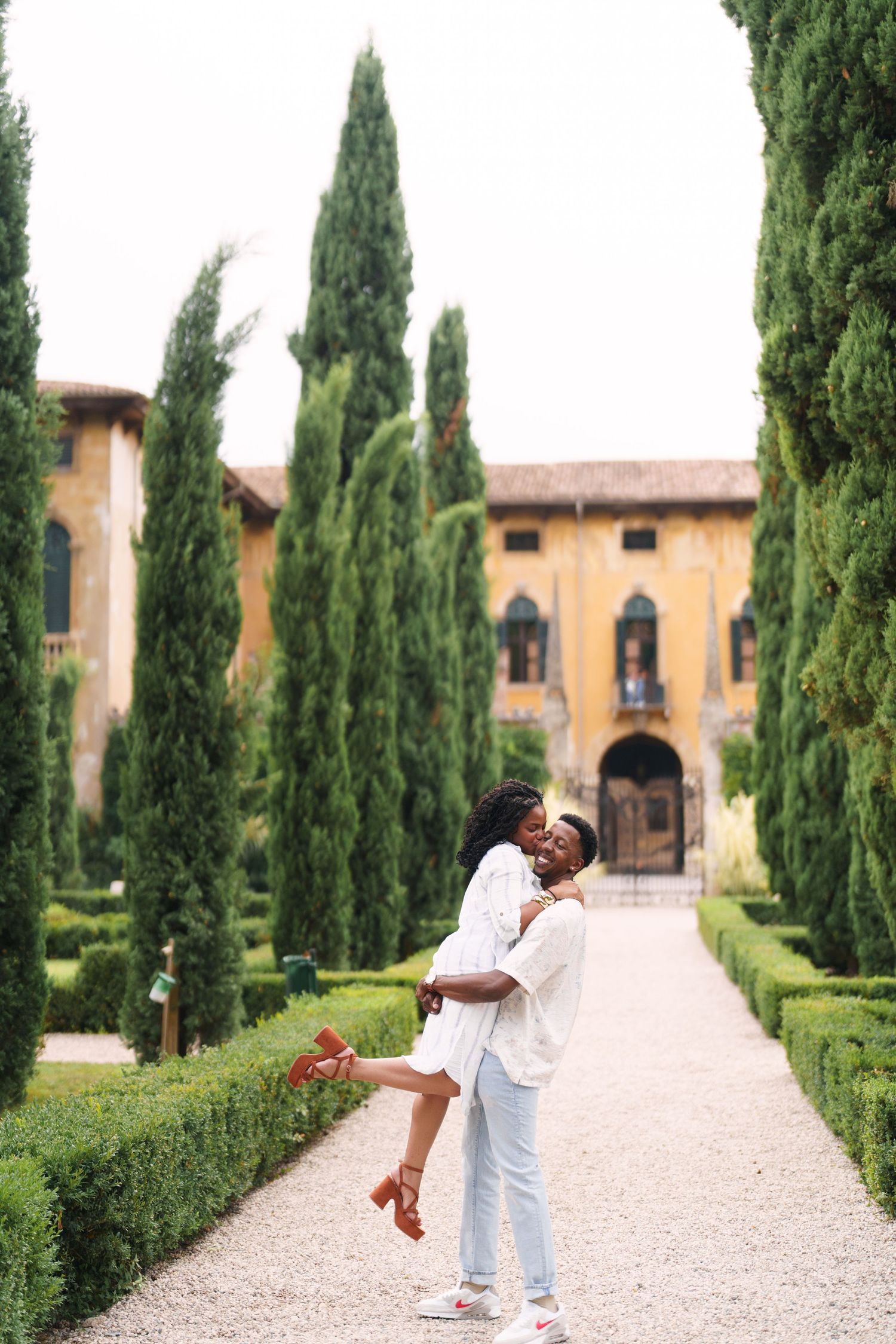 Proposal engagement and wedding photographer Italy Verona capturing natural emotional moments
