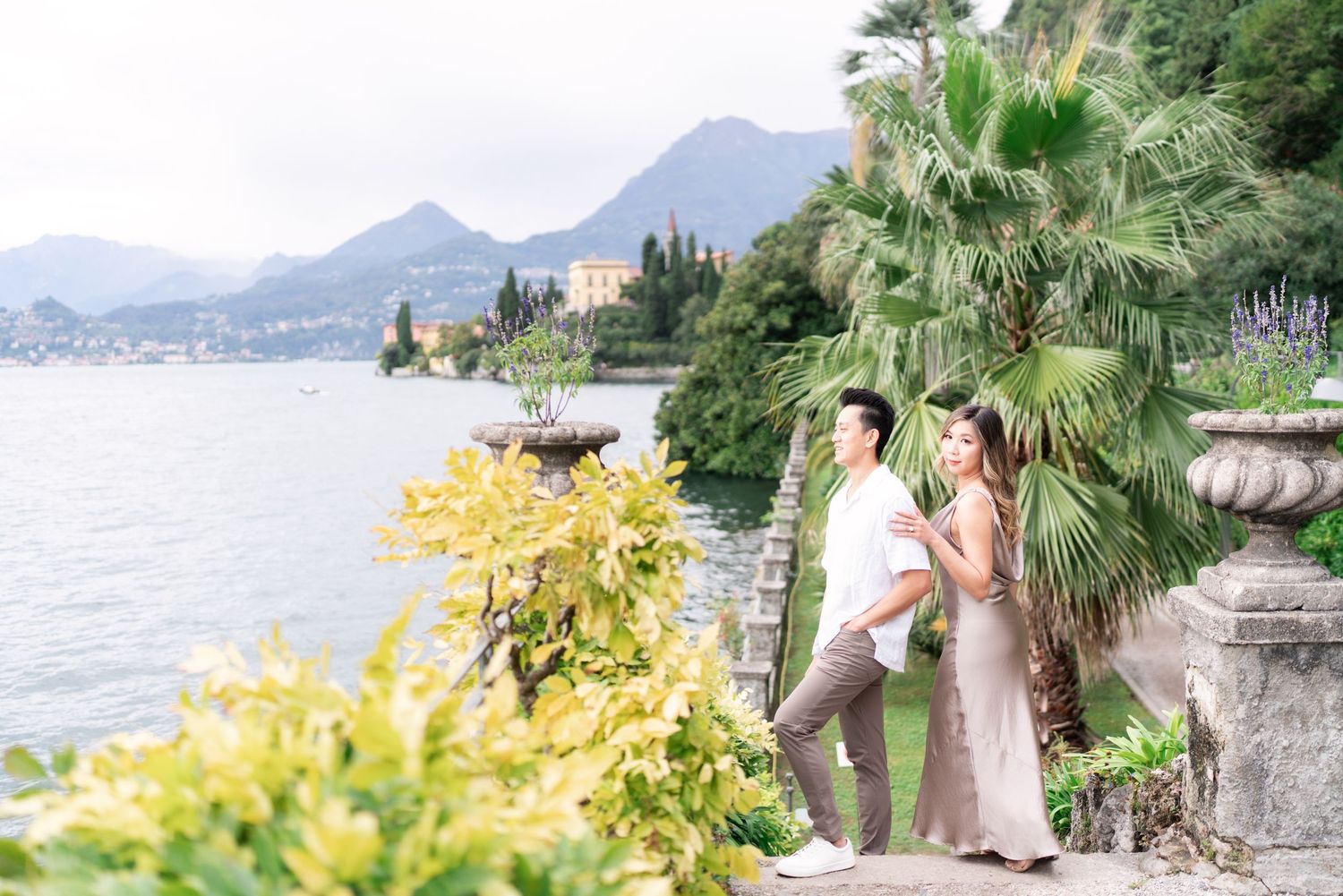 villa monastero proposal and couples photographer