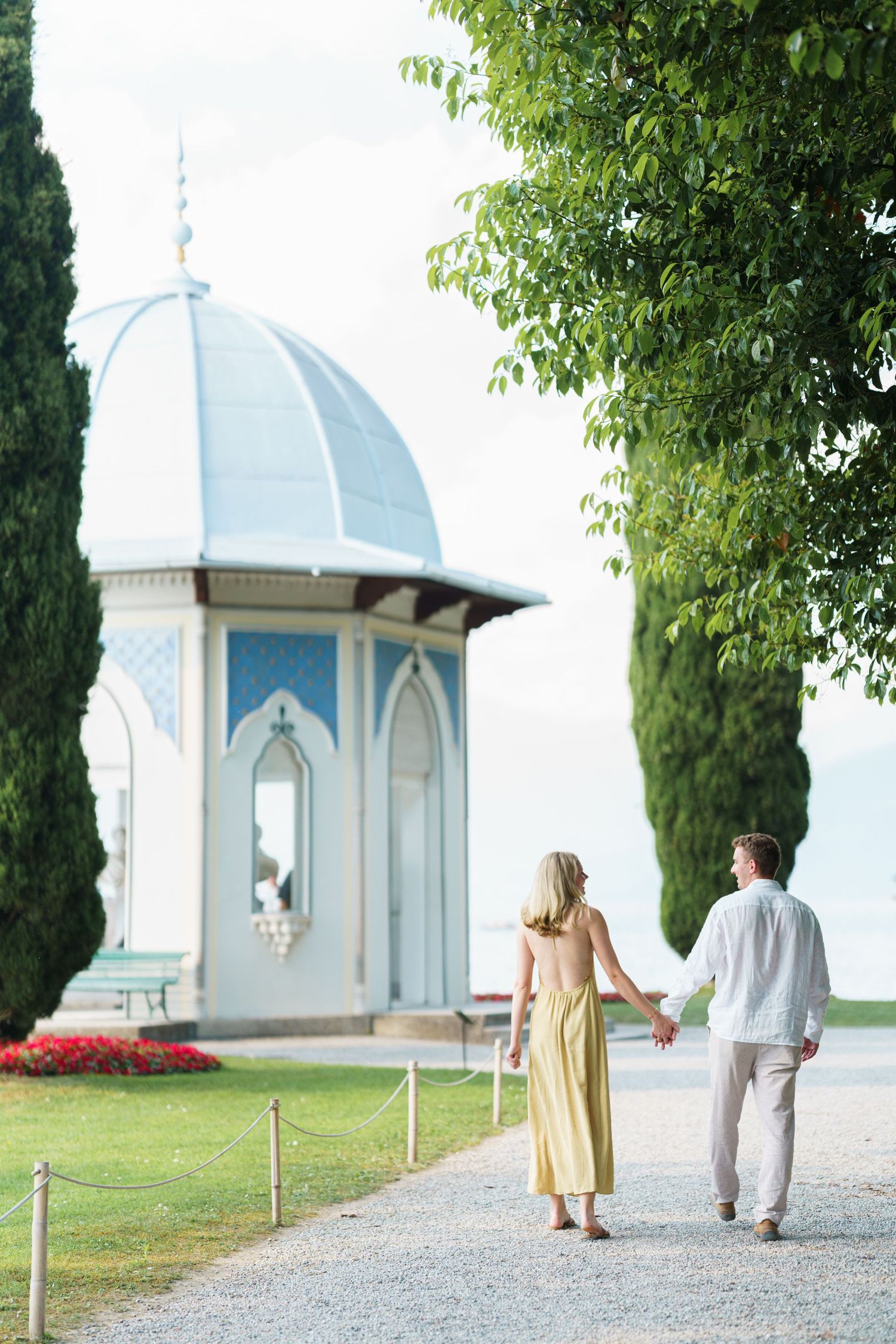 marriage proposal inside Villa Melzi  Bellagio Lake Como