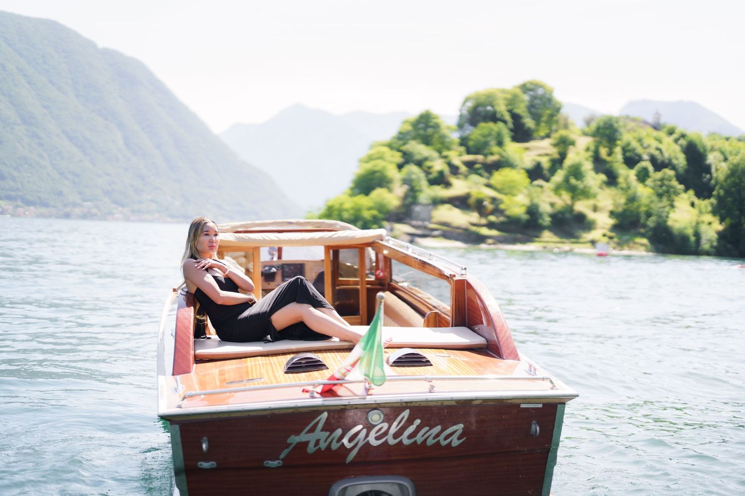 Luxury photographer Italy Como Lake creating editorial style portraits in Menaggio and Bellagio