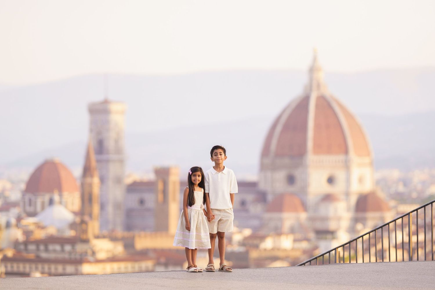 family photos Duomo Florence sunrise