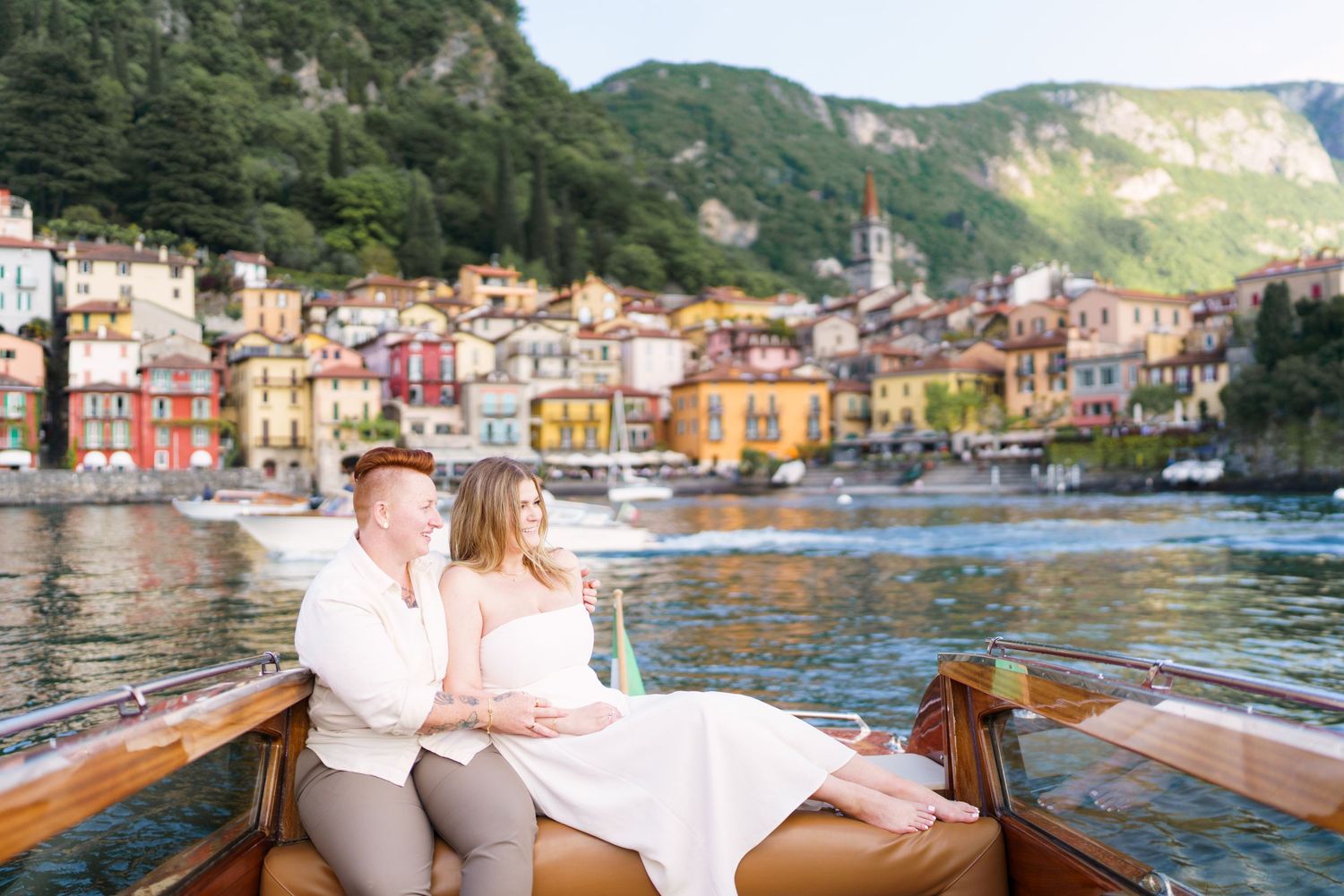 proposal on lake como varenna elegant photoshoot same sex couple