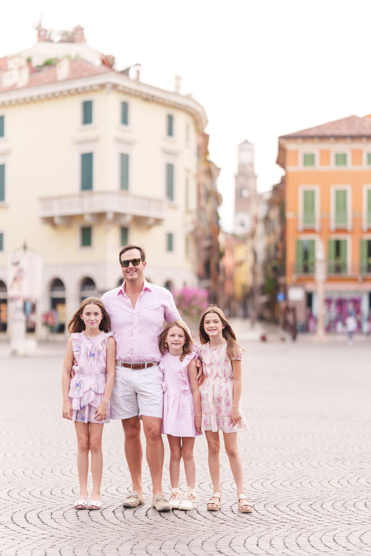 Family photography session in charming Verona old town Italy