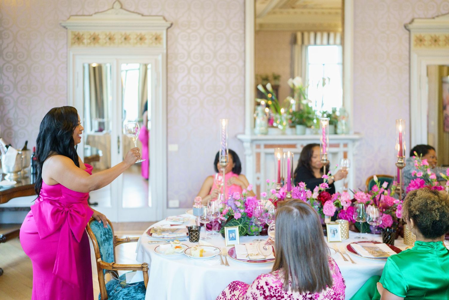 Candlelight dinner styling at Hotel Flori Como Lake celebration