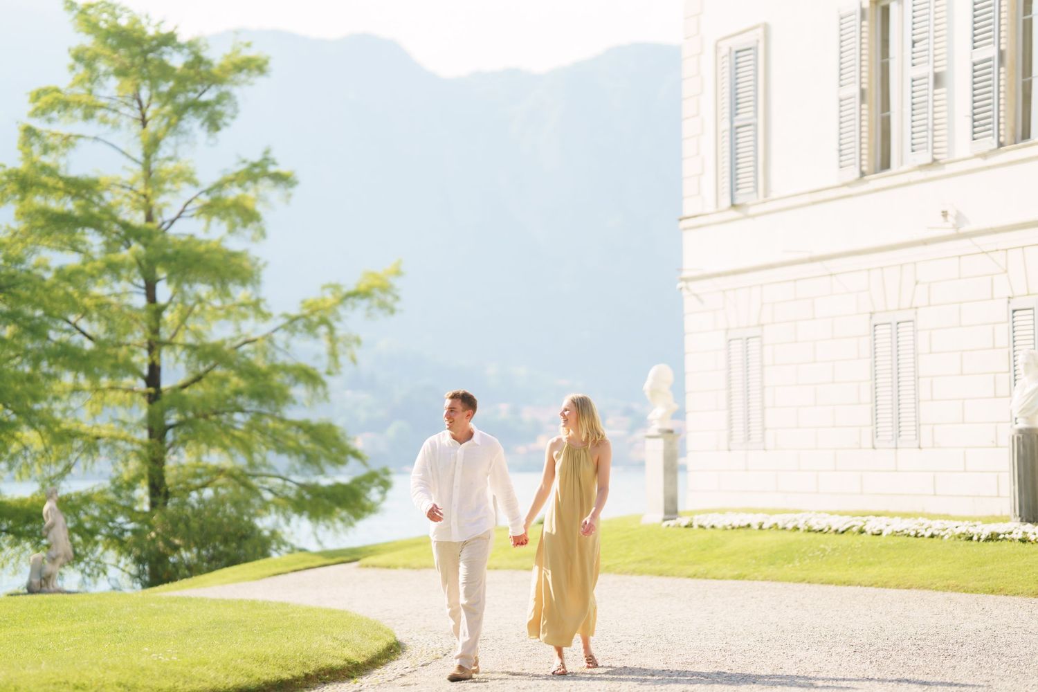 marriage proposal inside Villa Melzi  Bellagio Lake Como