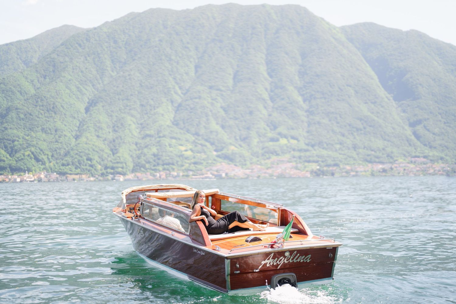 Luxury photographer Italy Como Lake creating editorial style portraits in Menaggio and Bellagio