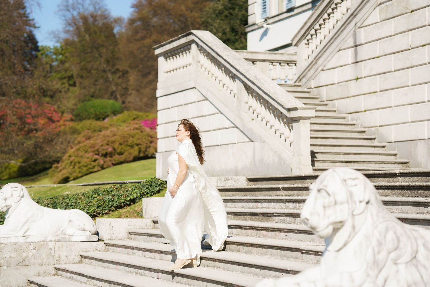Bellagio photographer Villa Melzi maternity photoshoot Lake Como