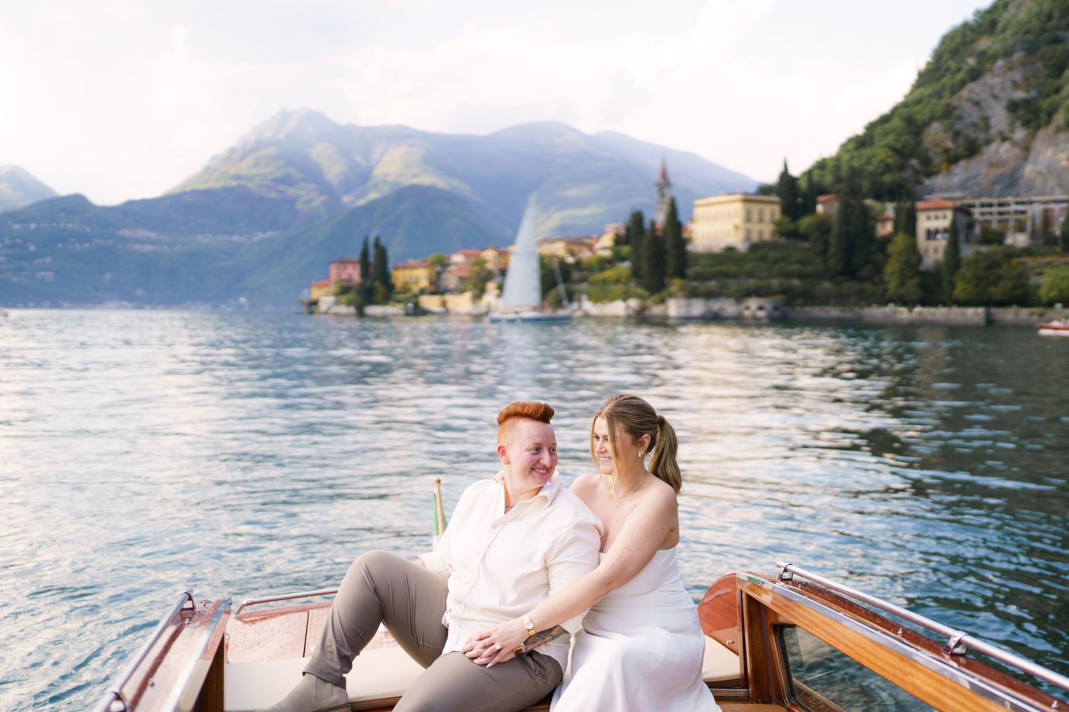 proposal on lake como varenna elegant photoshoot same sex couple
