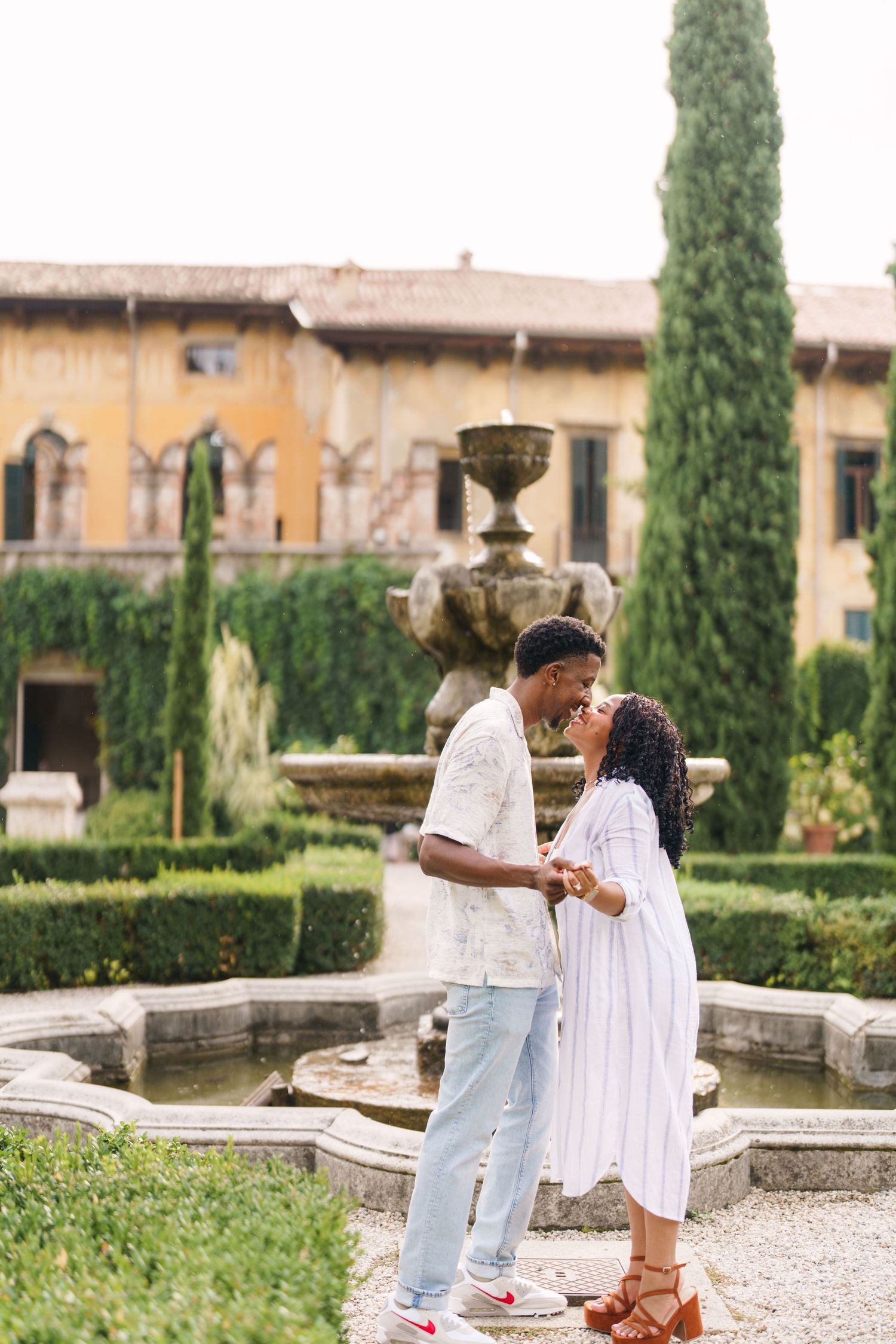 Proposal engagement and wedding photographer Italy Verona capturing natural emotional moments