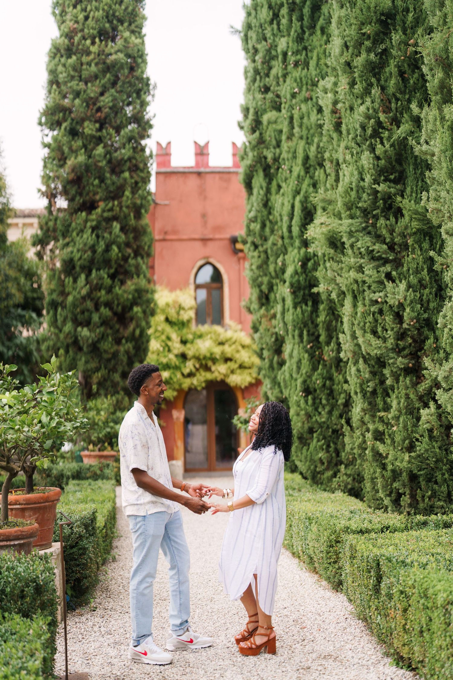 Proposal engagement and wedding photographer Italy Verona capturing natural emotional moments