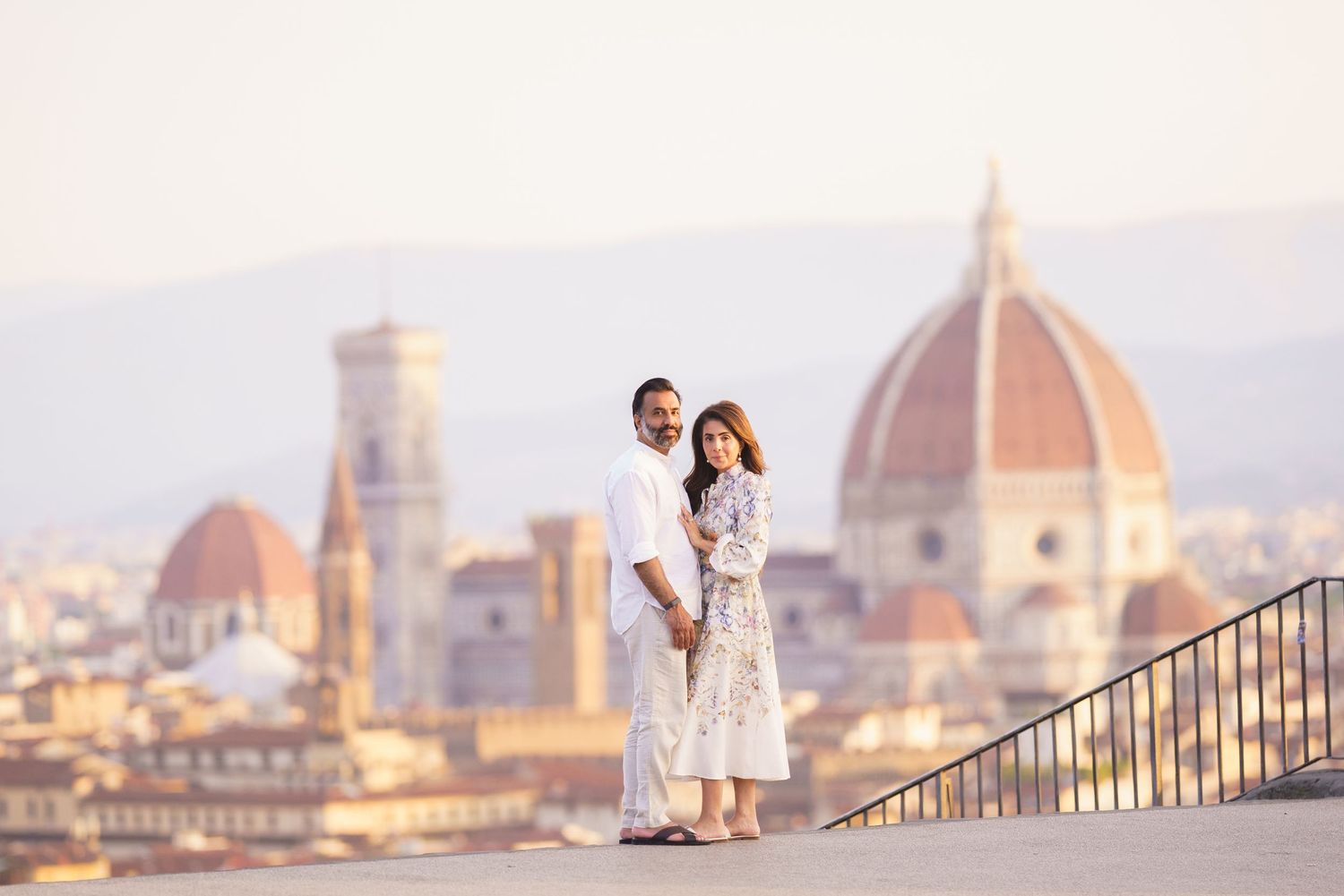 family photos Duomo Florence sunrise