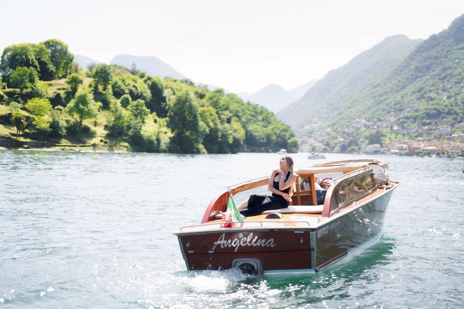 Luxury photographer Italy Como Lake creating editorial style portraits in Menaggio and Bellagio