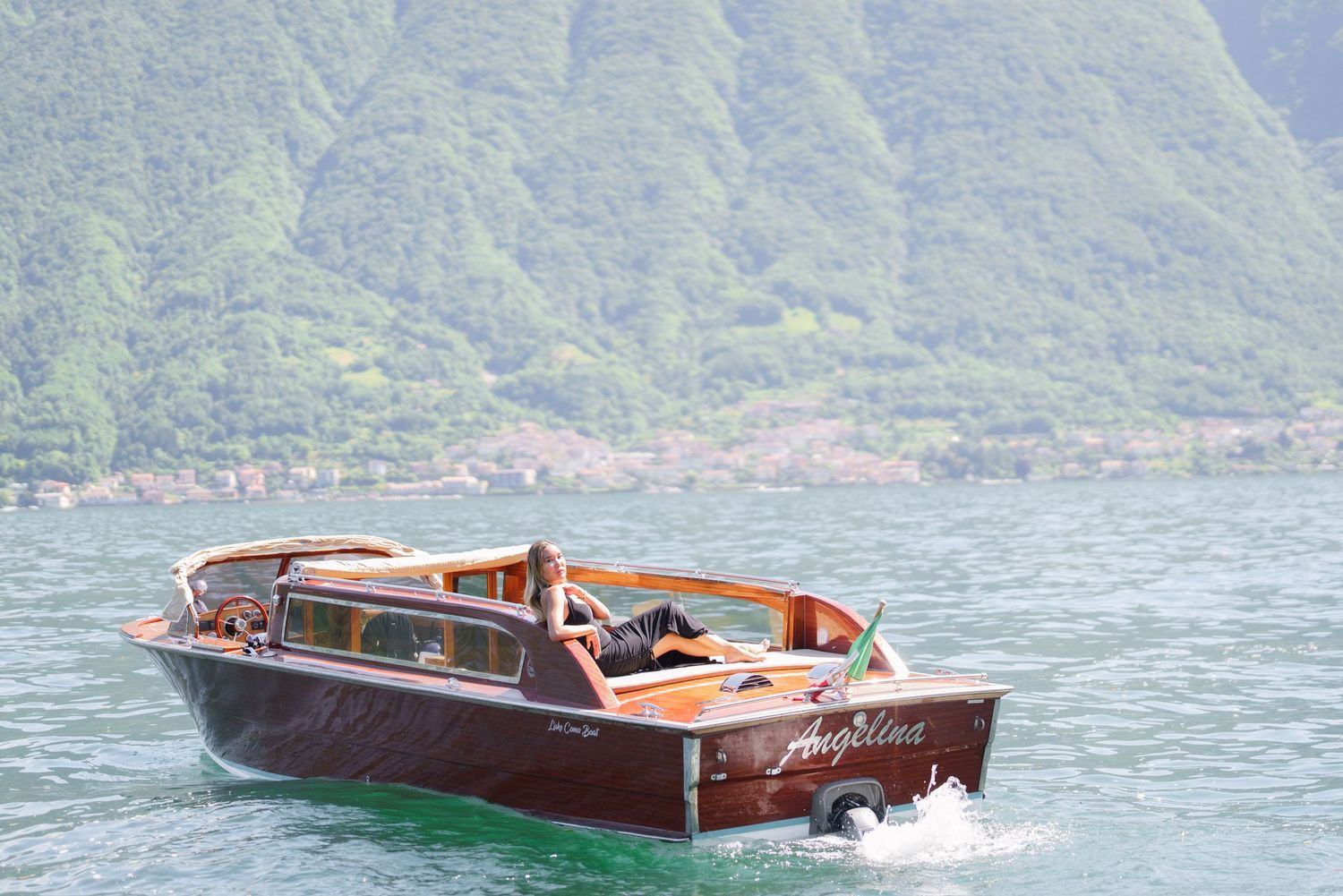 Luxury photographer Italy Como Lake creating editorial style portraits in Menaggio and Bellagio