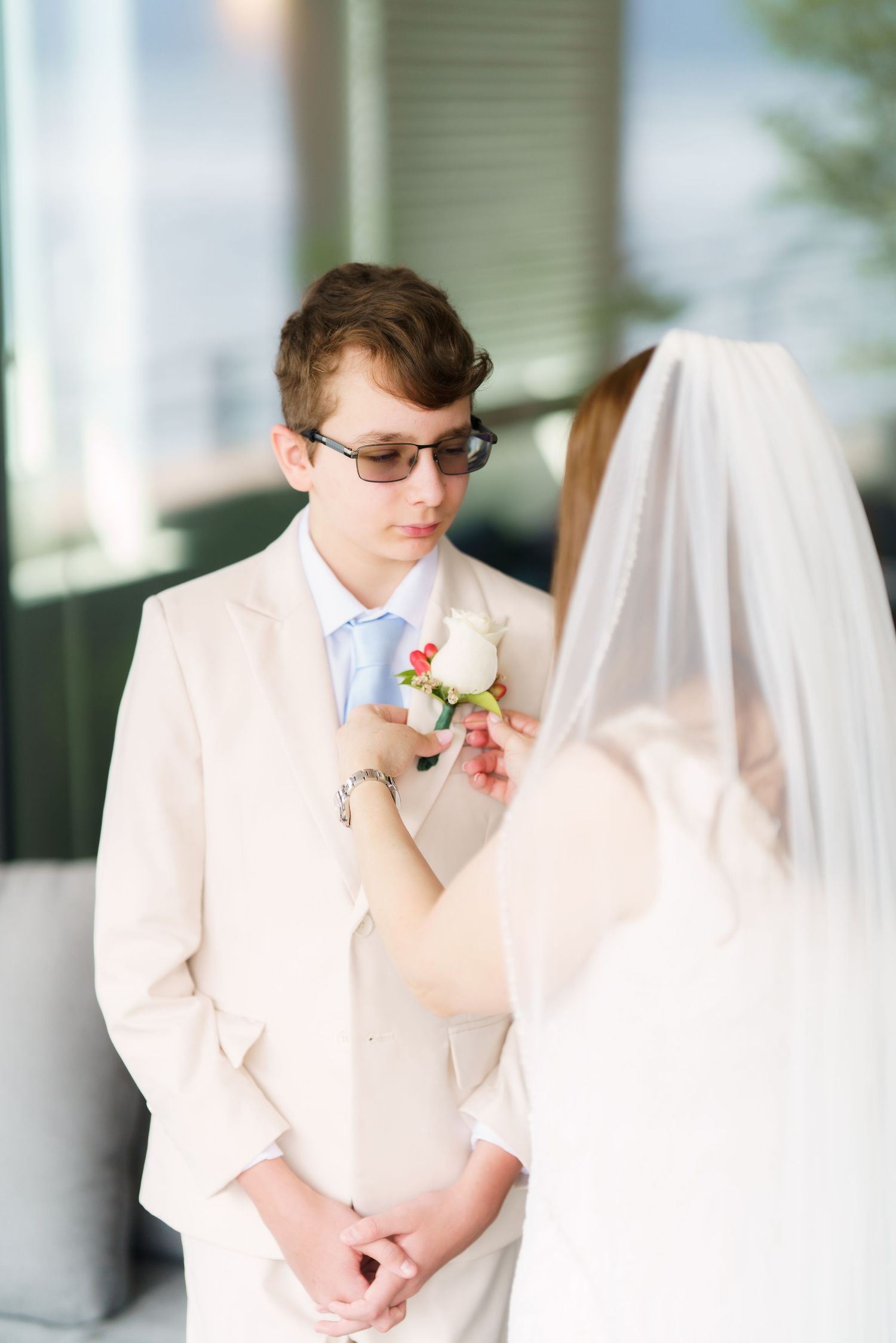 Destination wedding couple photographed on the Lake Como waterfront