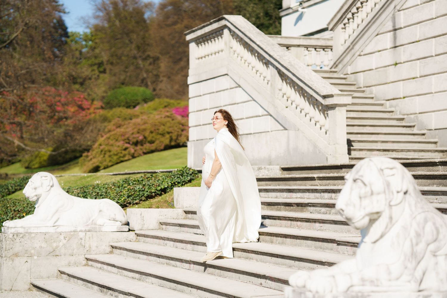 Bellagio photographer Villa Melzi maternity photoshoot Lake Como