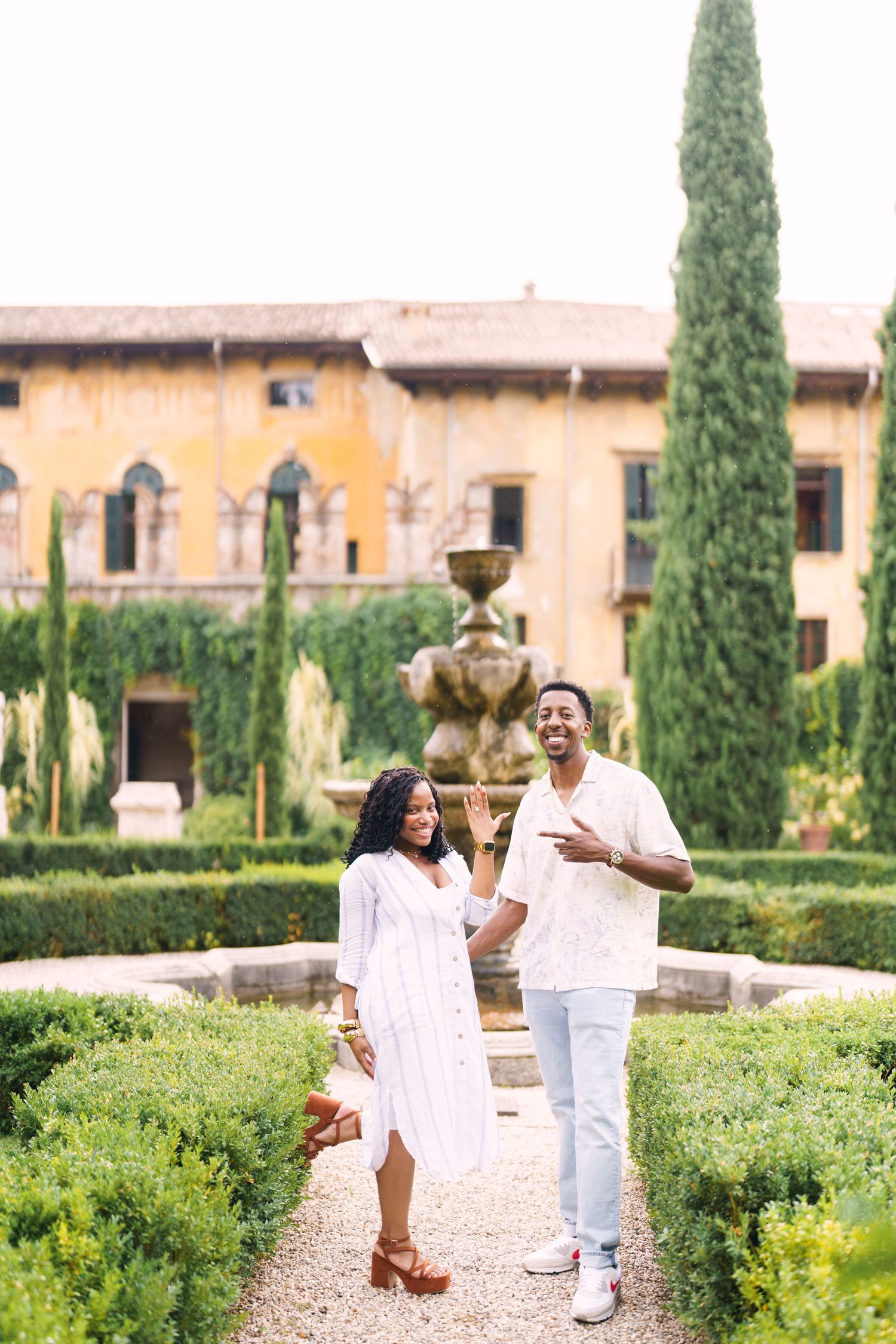 Proposal engagement and wedding photographer Italy Verona capturing natural emotional moments