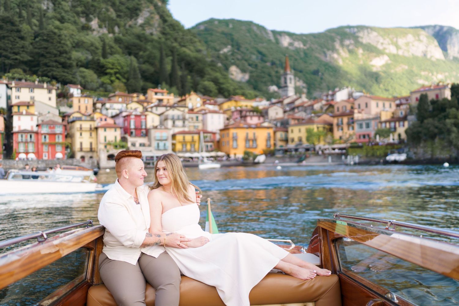 proposal on lake como varenna elegant photoshoot same sex couple