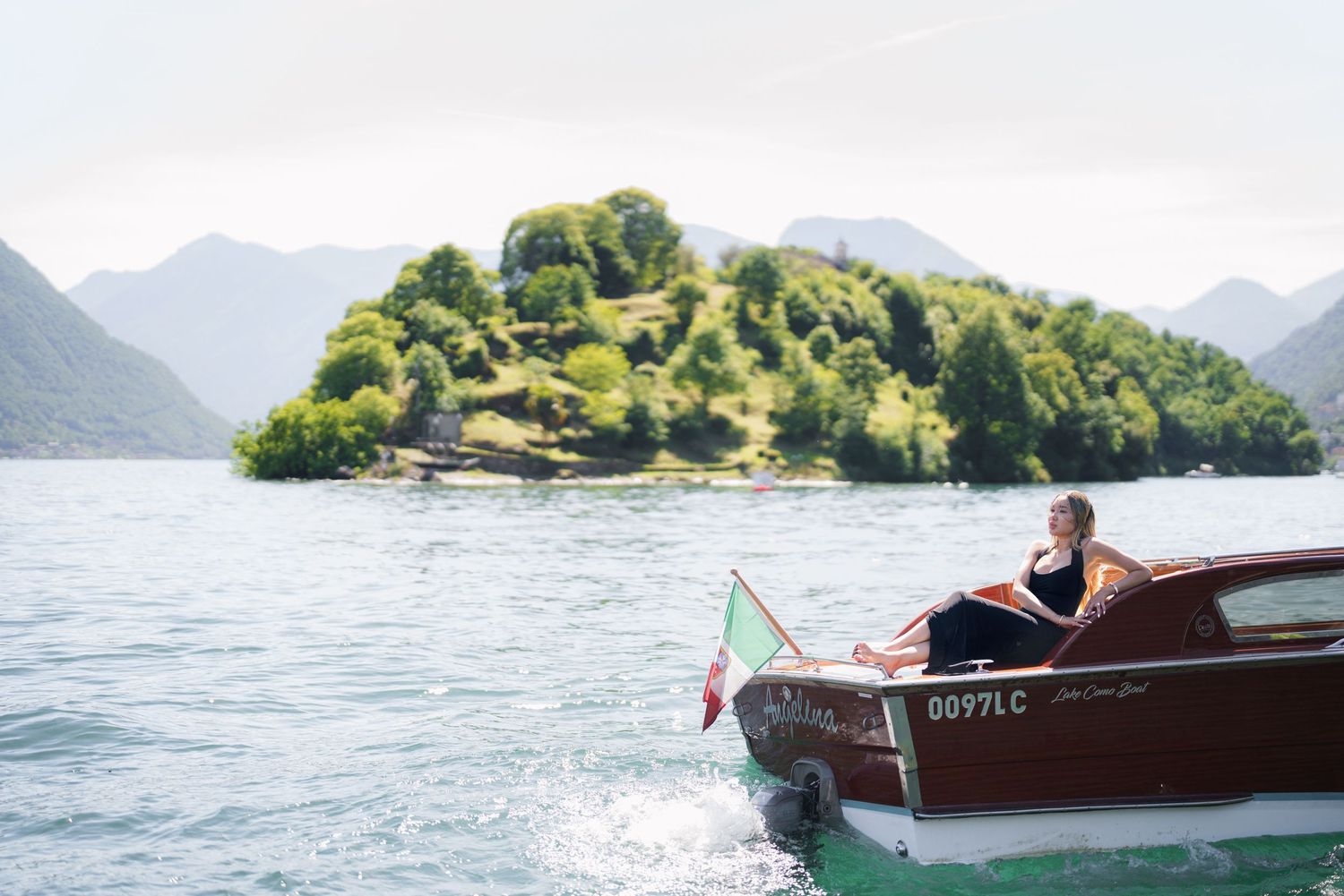Luxury photographer Italy Como Lake creating editorial style portraits in Menaggio and Bellagio