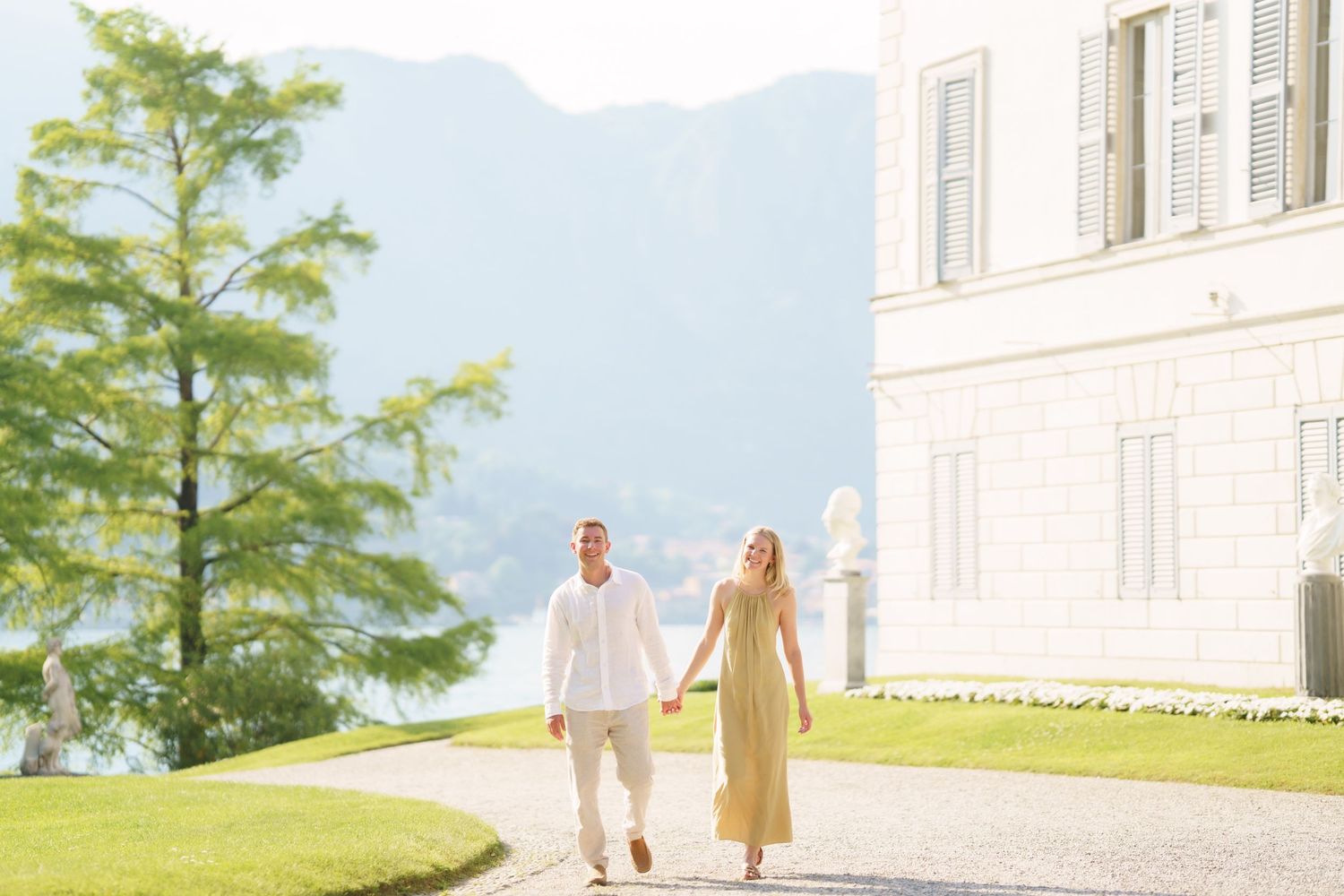 marriage proposal inside Villa Melzi  Bellagio Lake Como