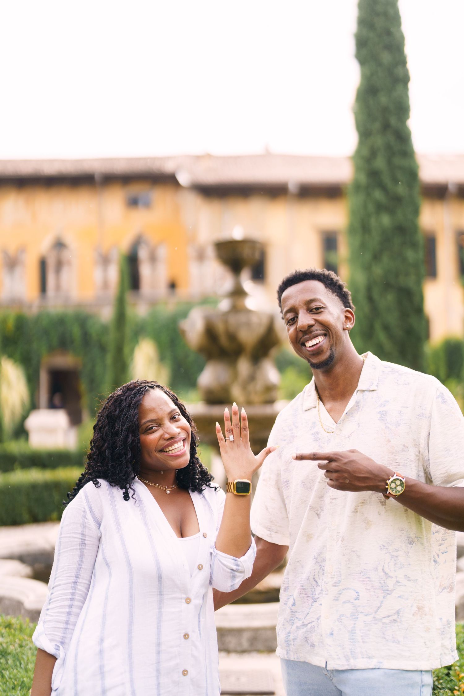 Proposal engagement and wedding photographer Italy Verona capturing natural emotional moments