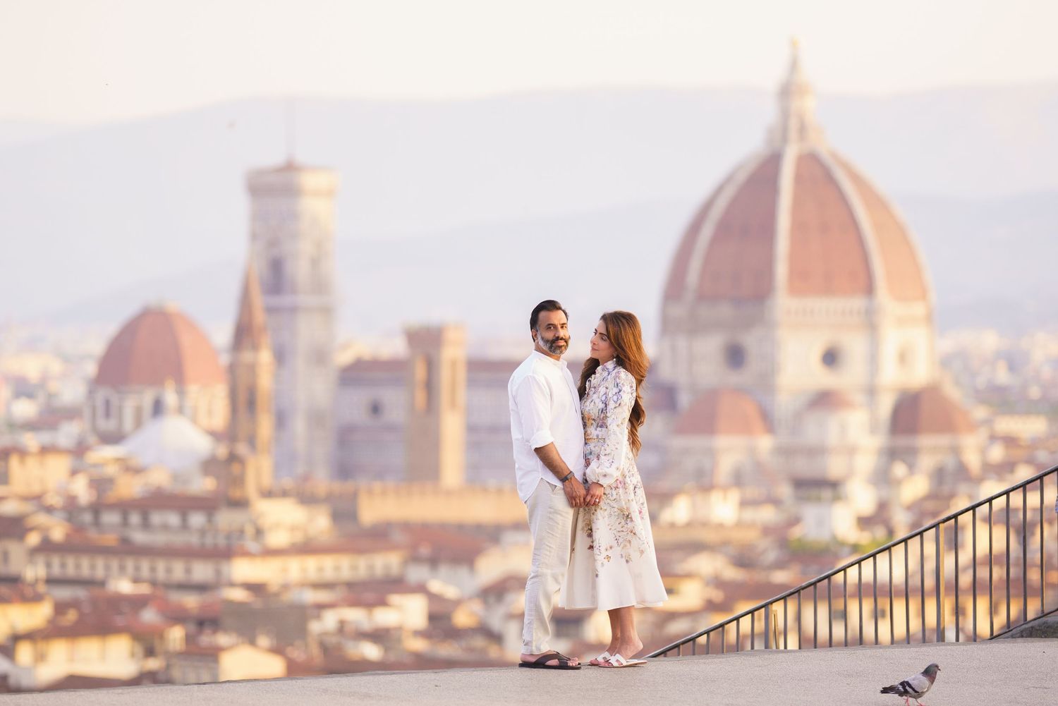 family photos Duomo Florence sunrise