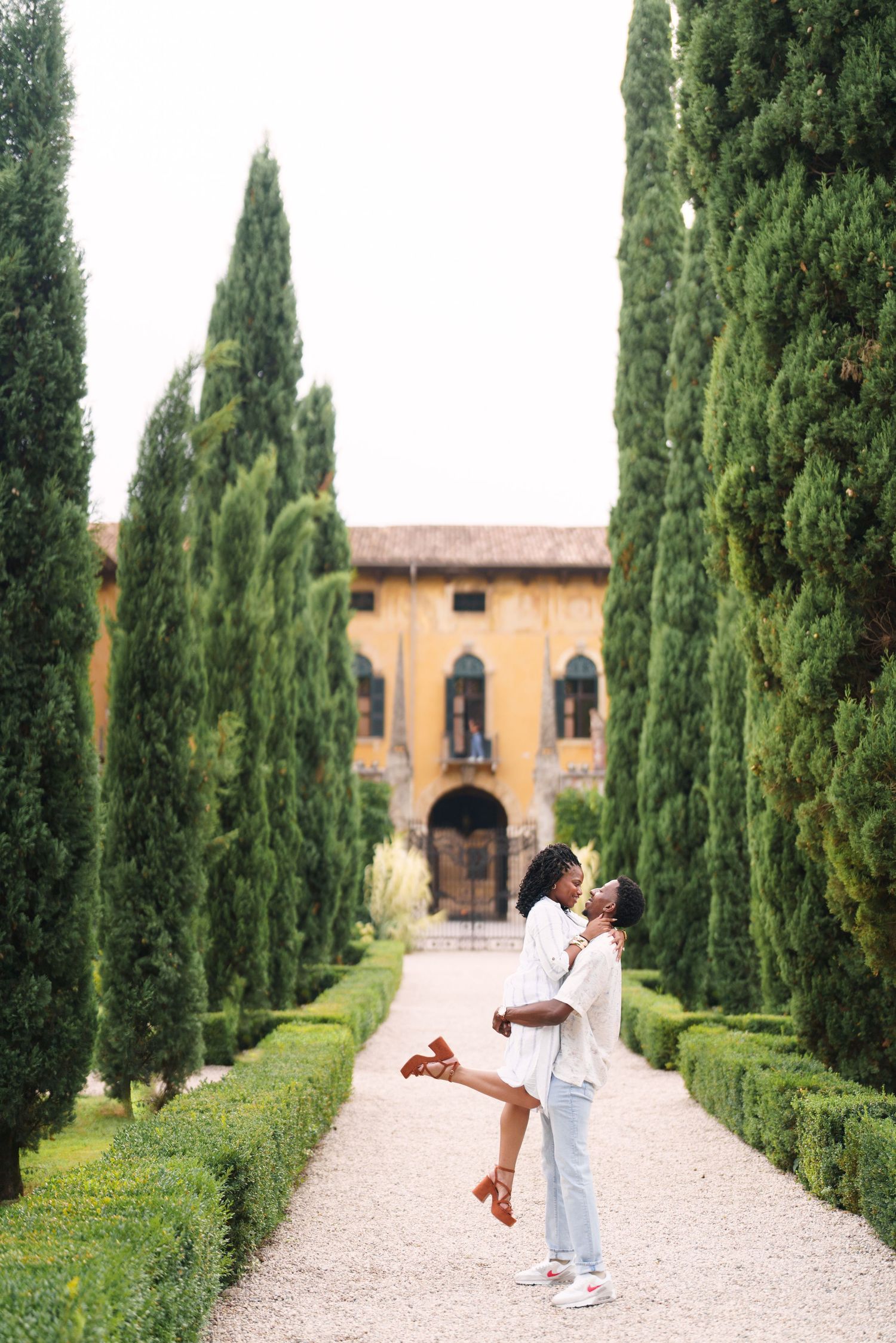 Proposal engagement and wedding photographer Italy Verona capturing natural emotional moments