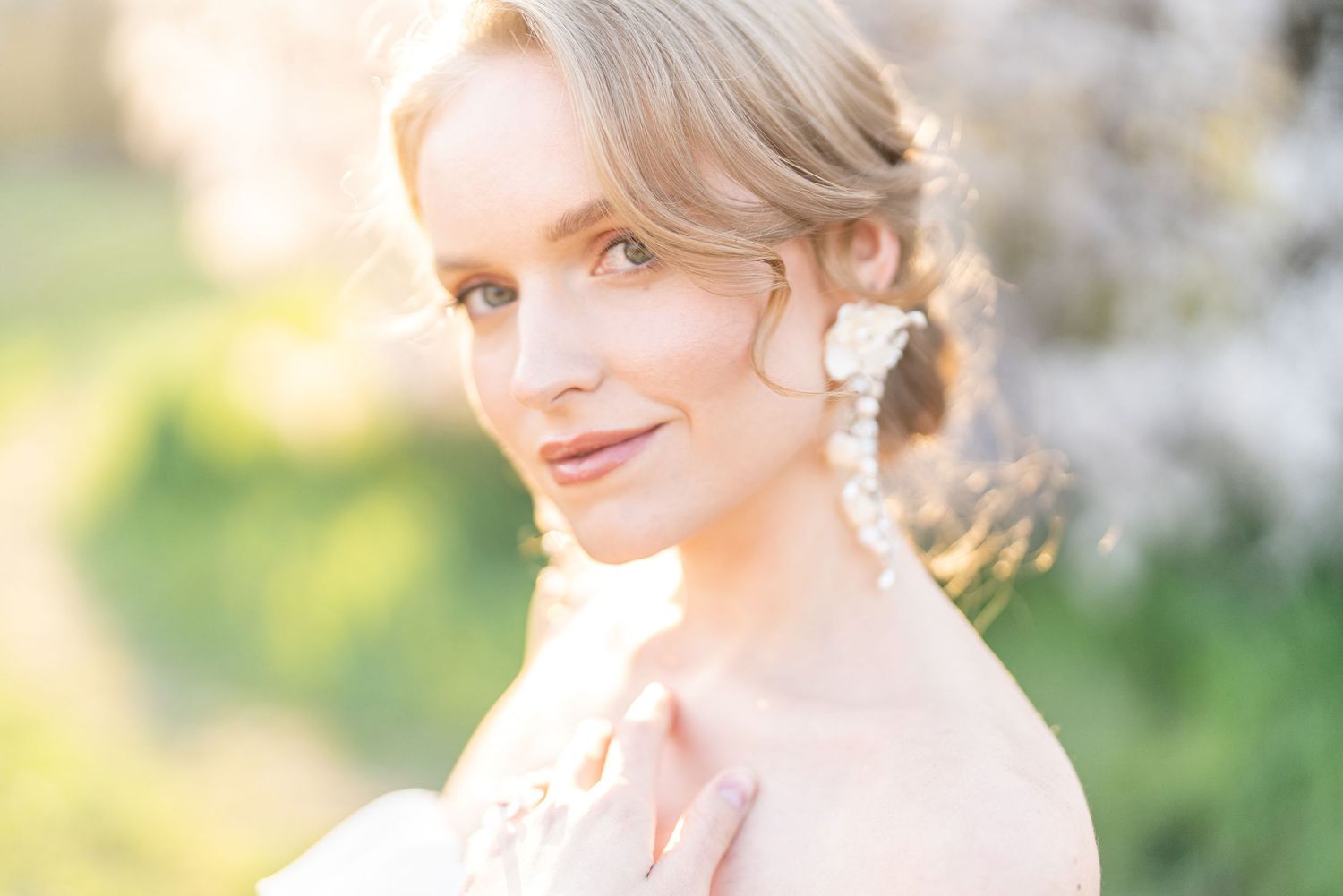 A bride in Como Lake
