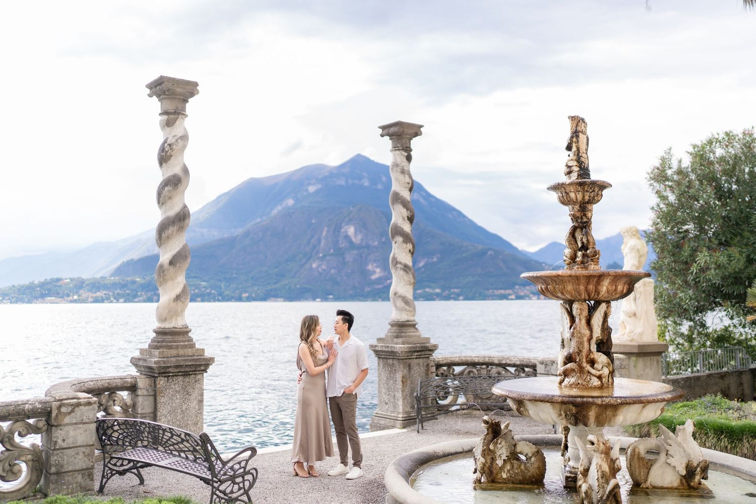 villa monastero proposal and couples photographer
