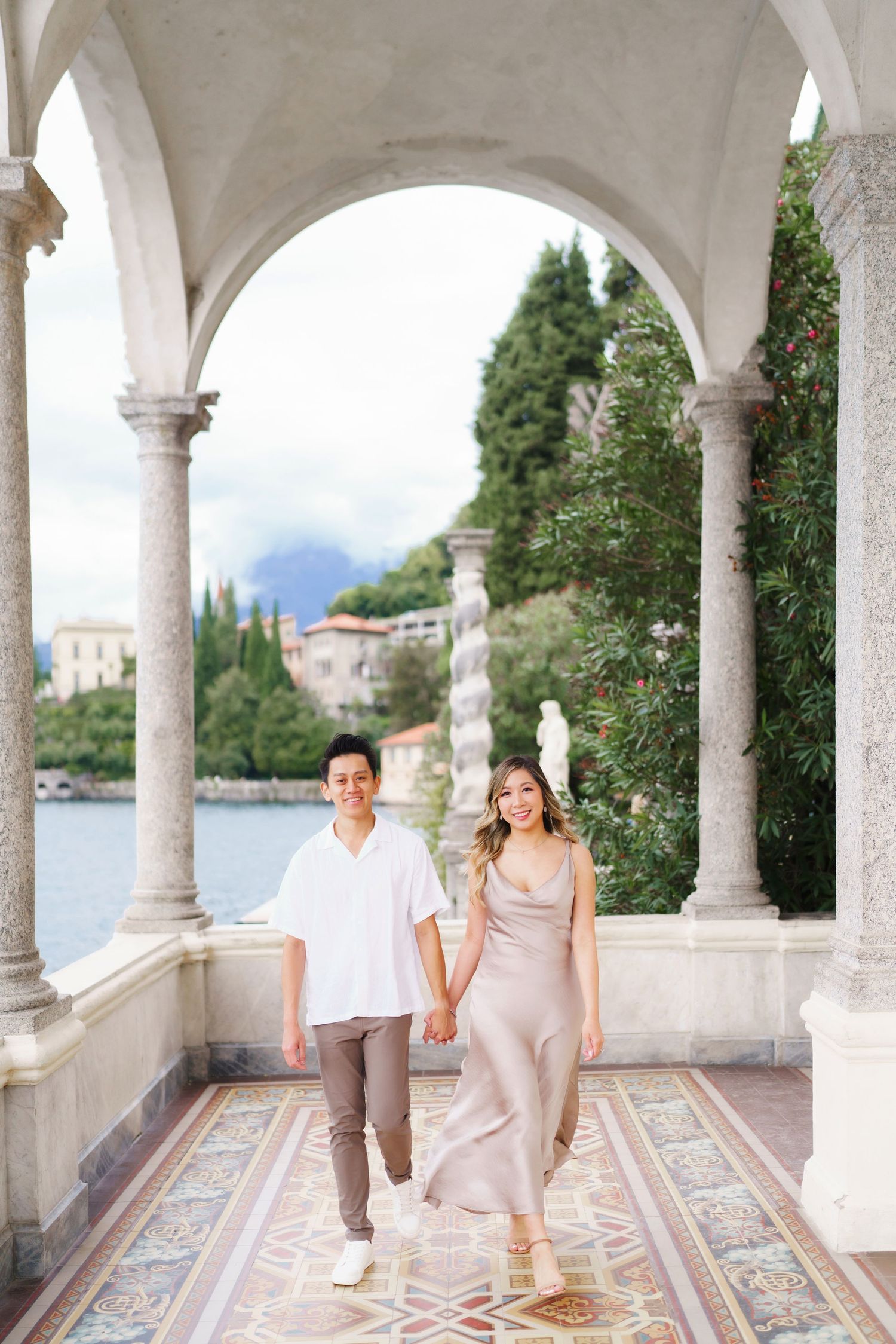 villa monastero proposal and couples photographer