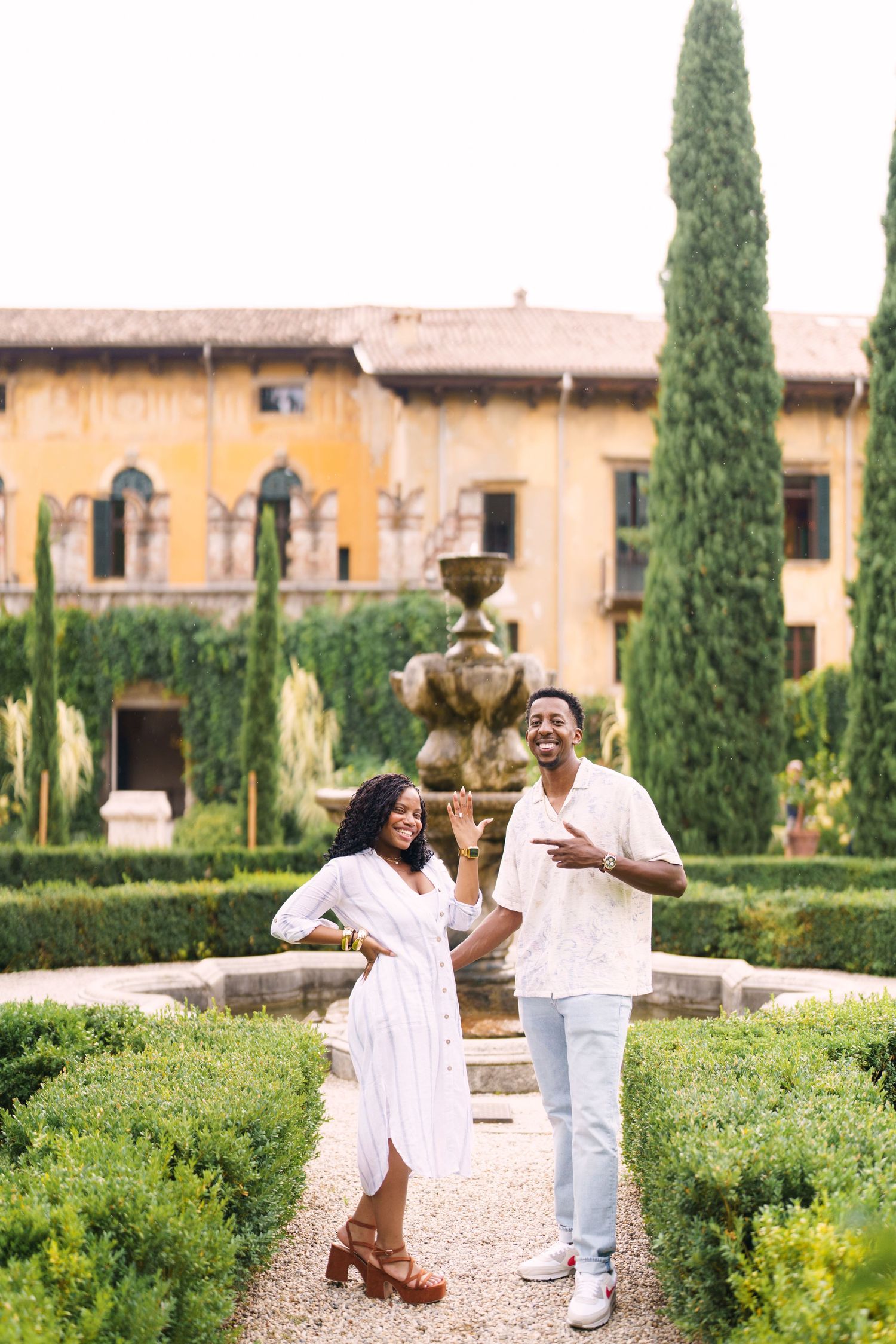 Proposal engagement and wedding photographer Italy Verona capturing natural emotional moments