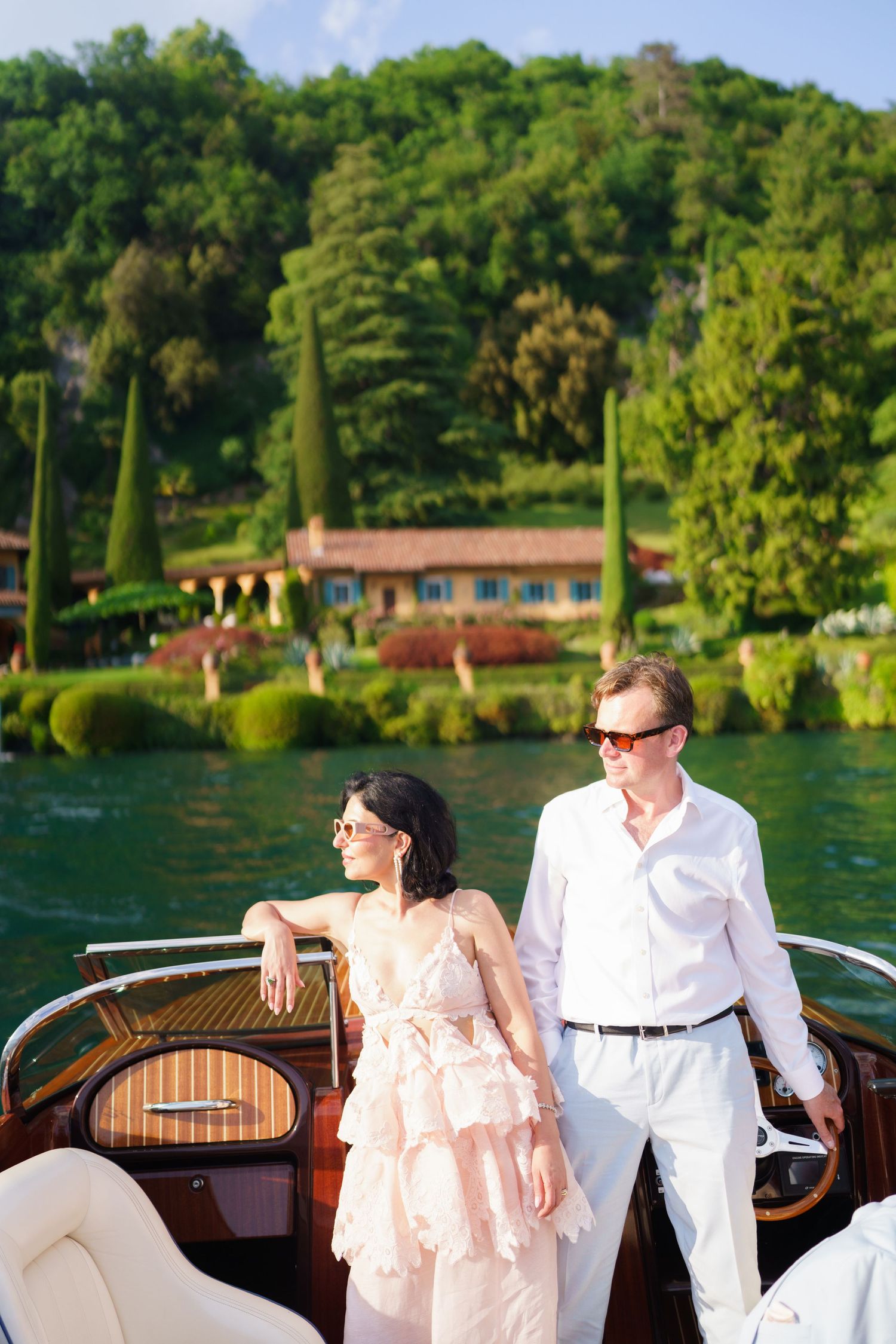 luxury lake como photographer classic wooden boat