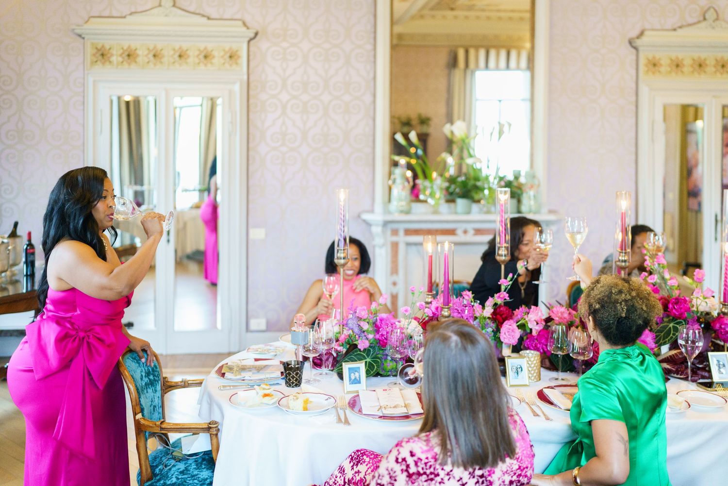 Candlelight dinner styling at Hotel Flori Como Lake celebration