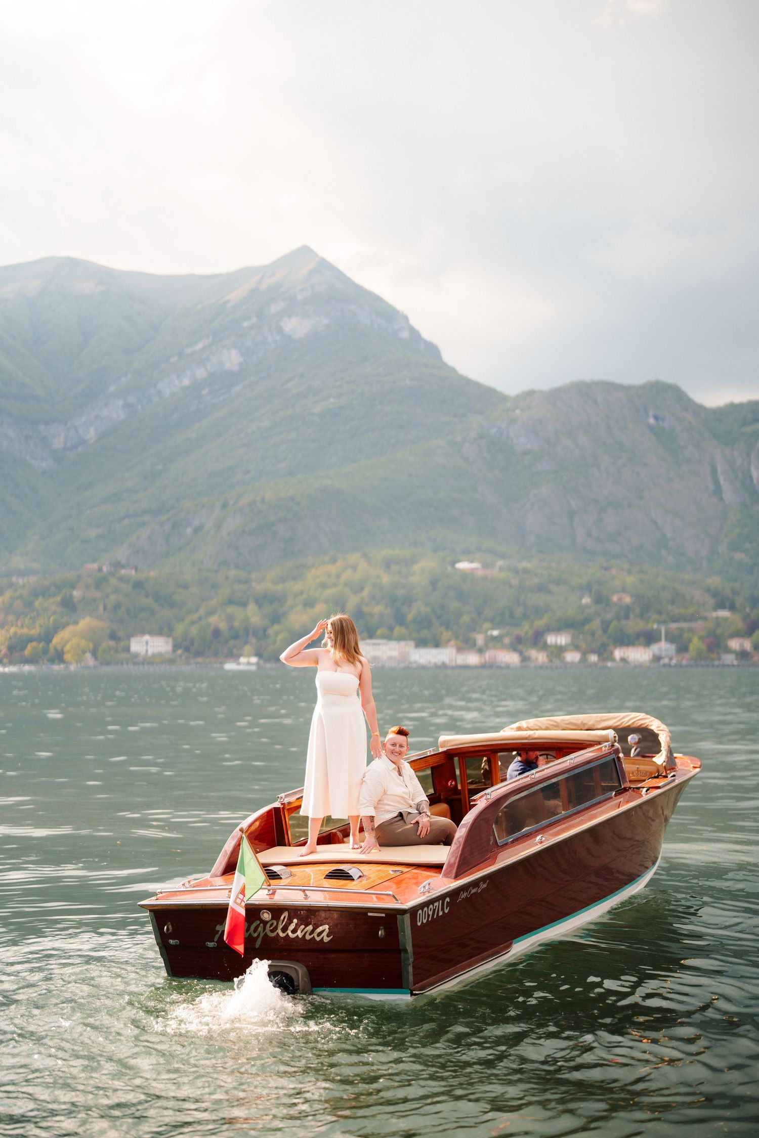 proposal on lake como varenna elegant photoshoot same sex couple