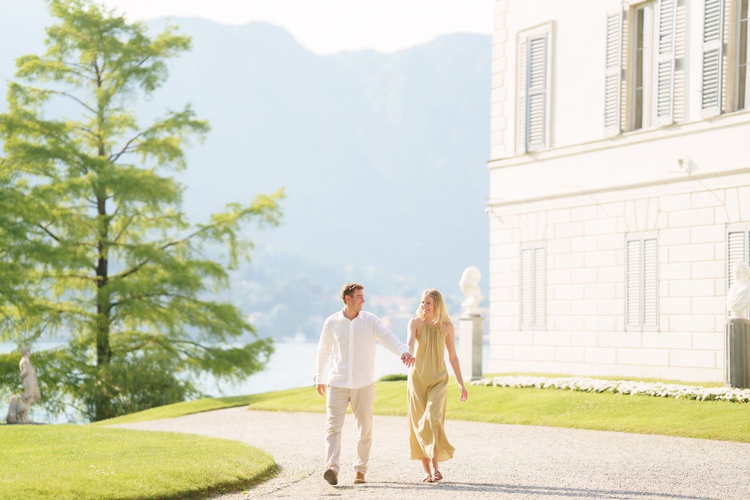 marriage proposal inside Villa Melzi  Bellagio Lake Como
